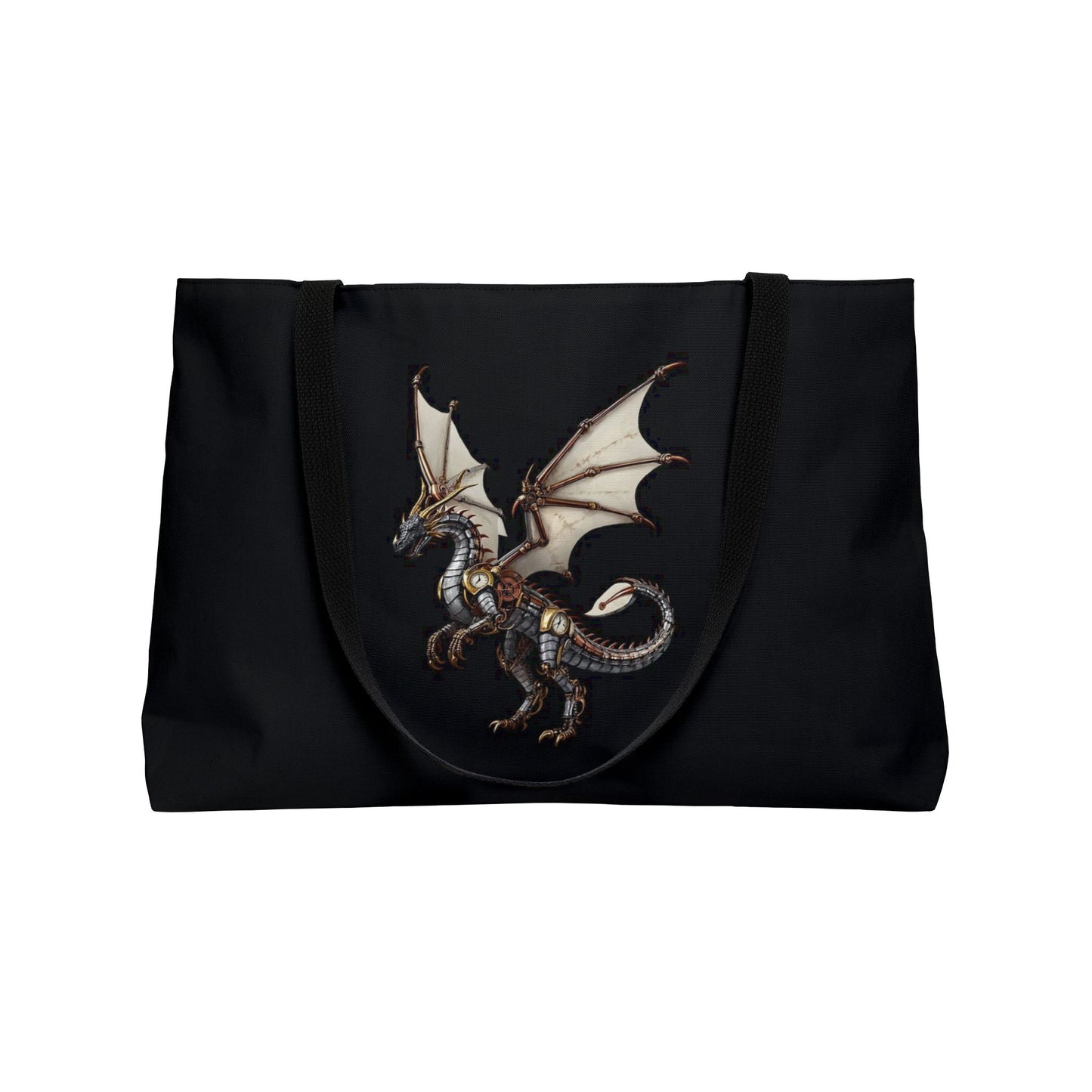 Weekender Tote Bag (Large):  Steampunk Dragons [Steel Dragon]