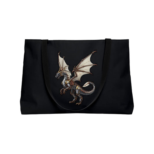 Weekender Tote Bag (Large):  Steampunk Dragons [Steel Dragon]