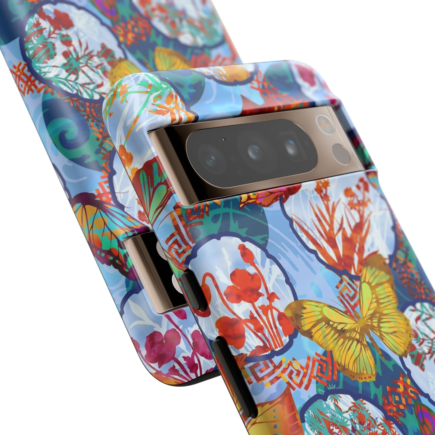 Android Google Pixel (Series) Tough Case-Phone Case:  Dreamscapes [Light Blue Butterflies]