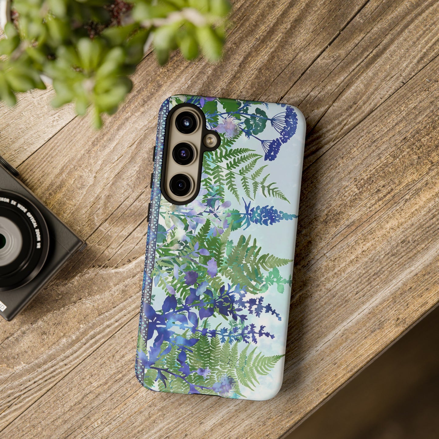 Samsung Galaxy Series Tough Case-Phone Case:  Haven [Flower Border]