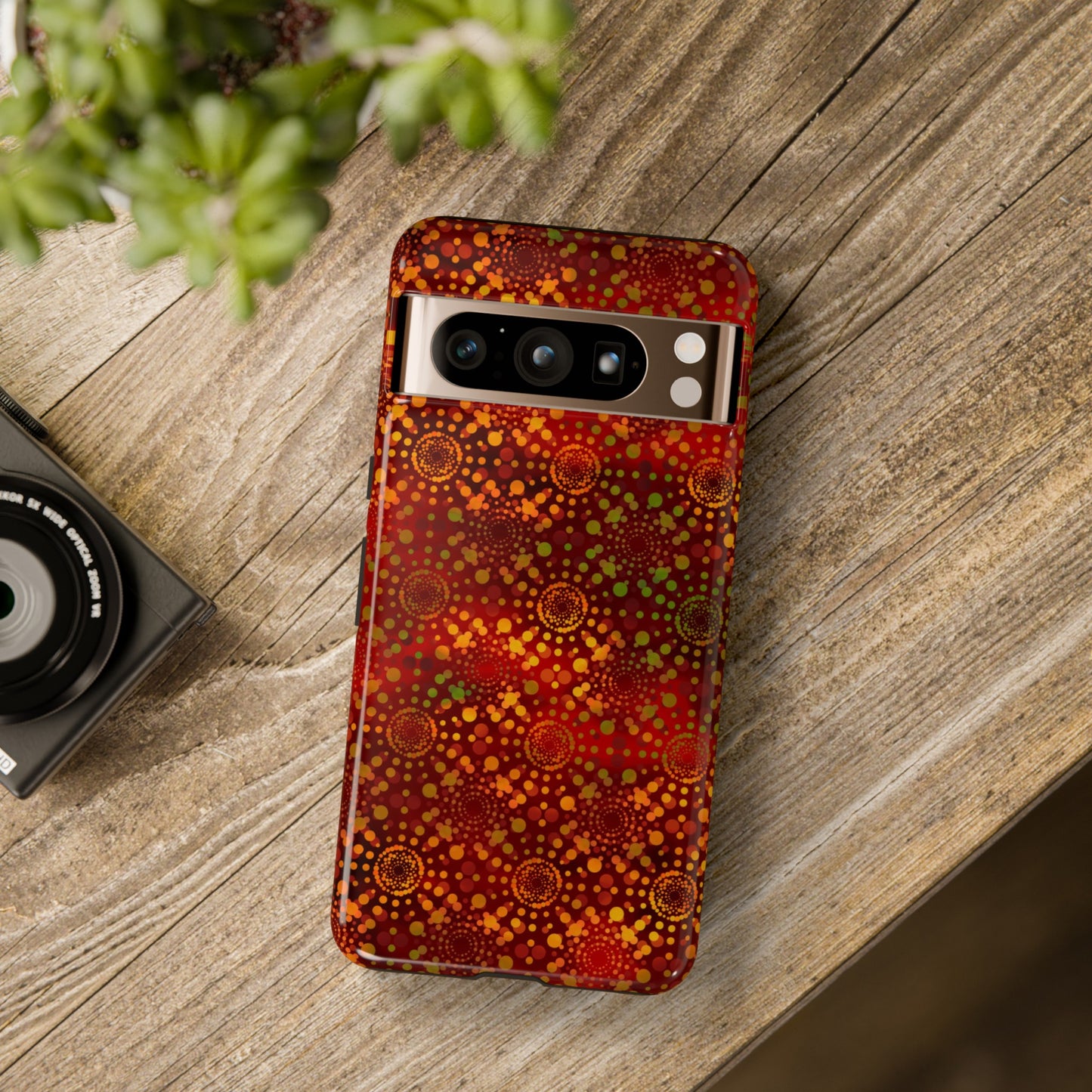 Google Pixel Tough Case-Phone Case: Dreamscapes [Red Kaliedoscope]