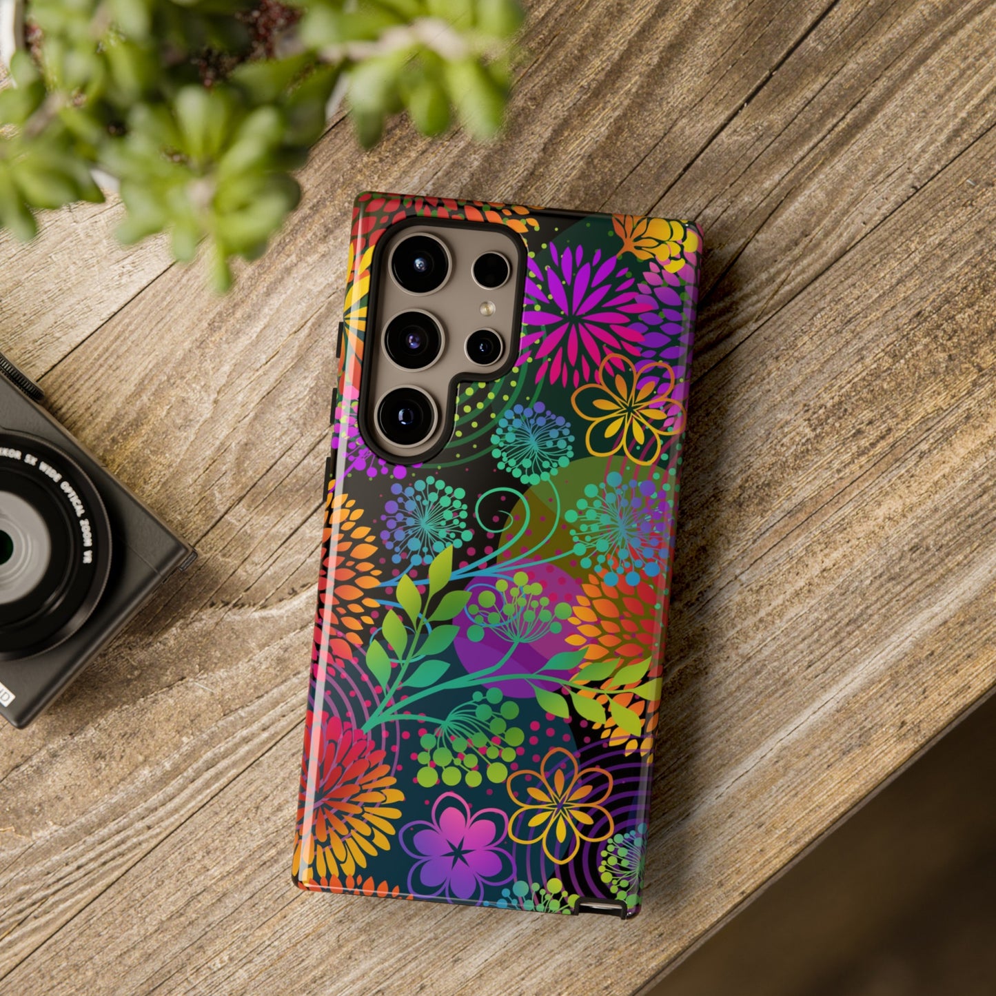 Samsung Galaxy Series Tough Case-Phone Case: Unusal Garden [Bright Flowers]