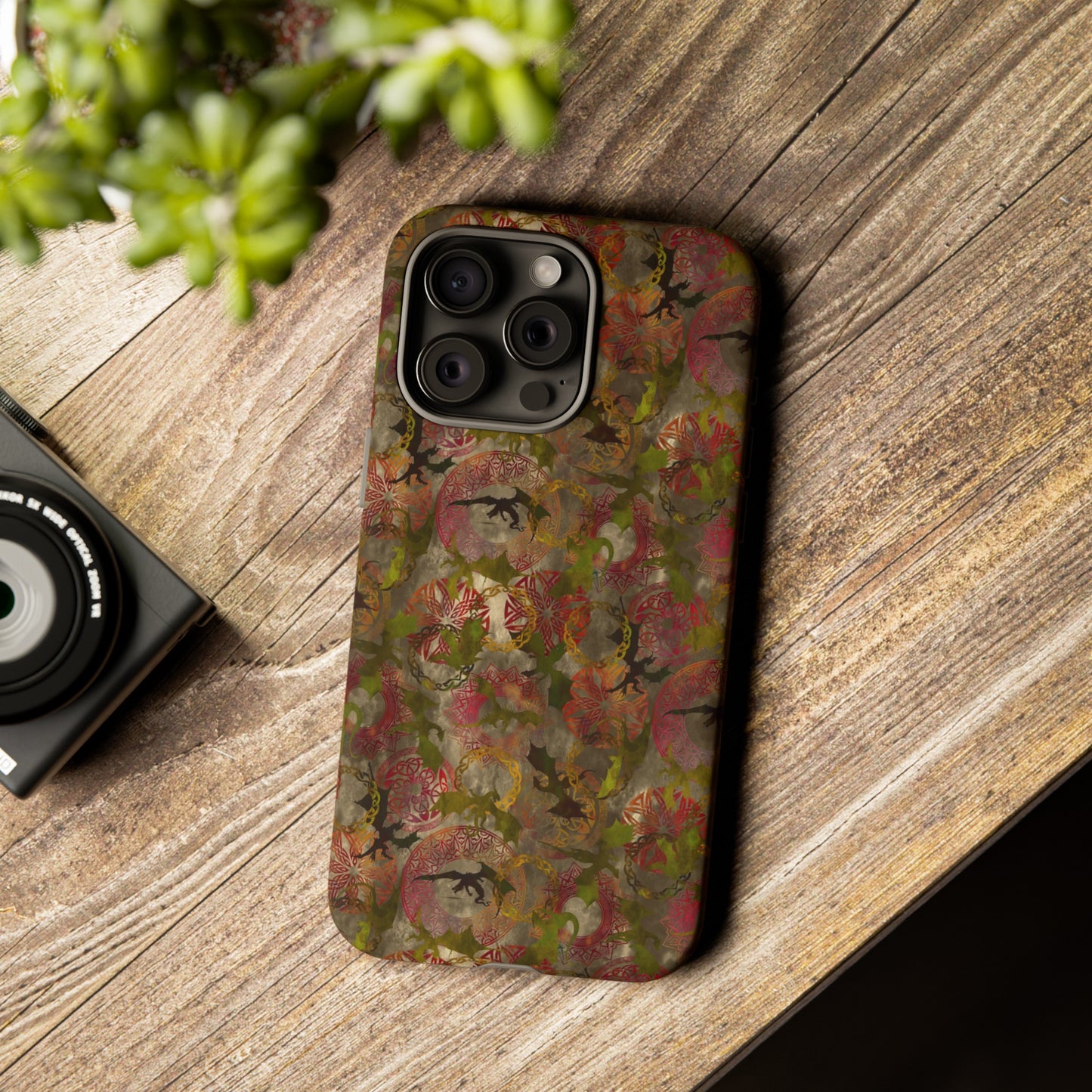Apple I-Phone 15 Tough Case-Phone Case:  Dreamscapes [Bright Flowers]