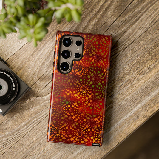 Samsung Galaxy Series Tough Case-Phone Case: Dreamscapes [Red Kaleidoscope]