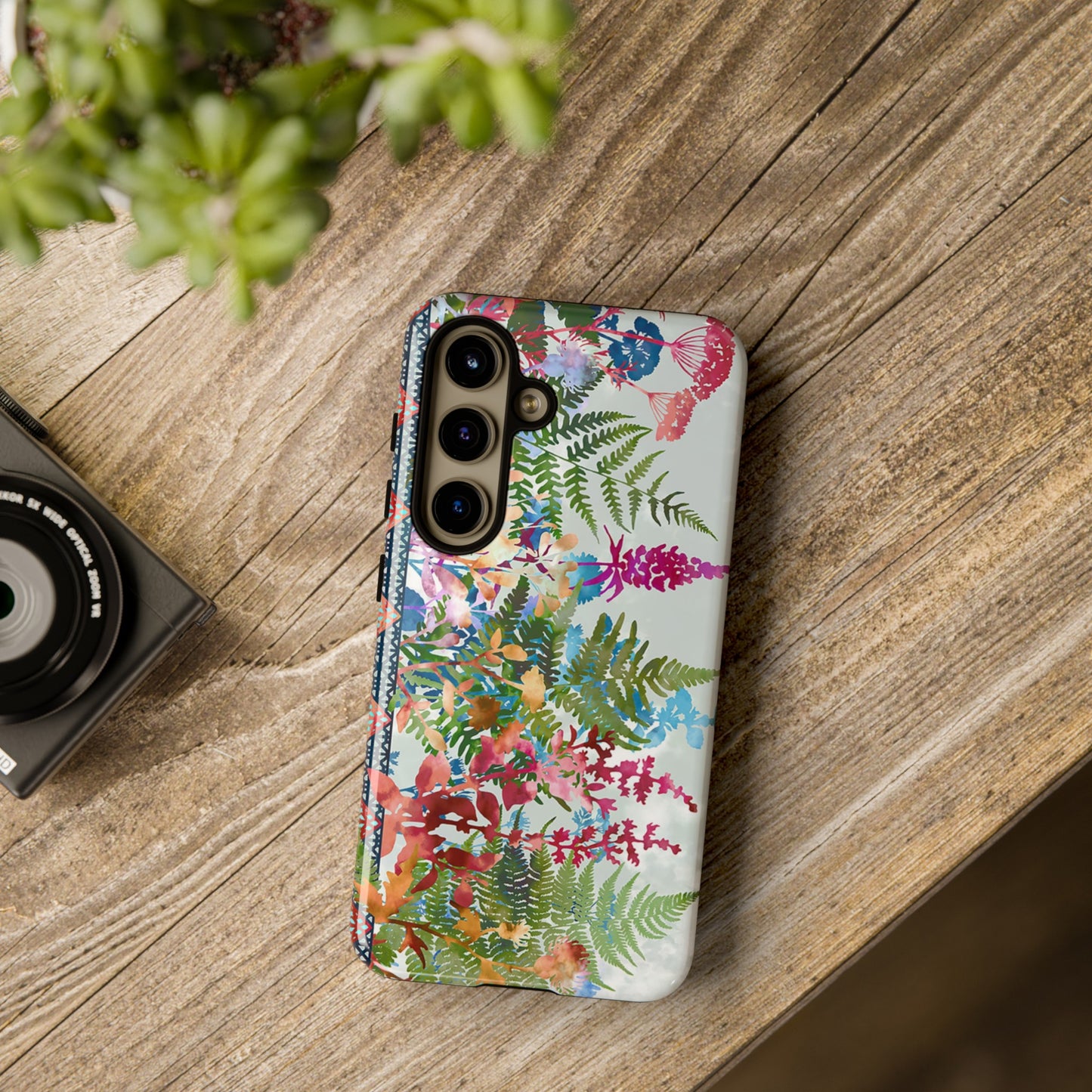 Samsung Galaxy Series Tough Case-Phone Case:  Haven [Flower Border 2]