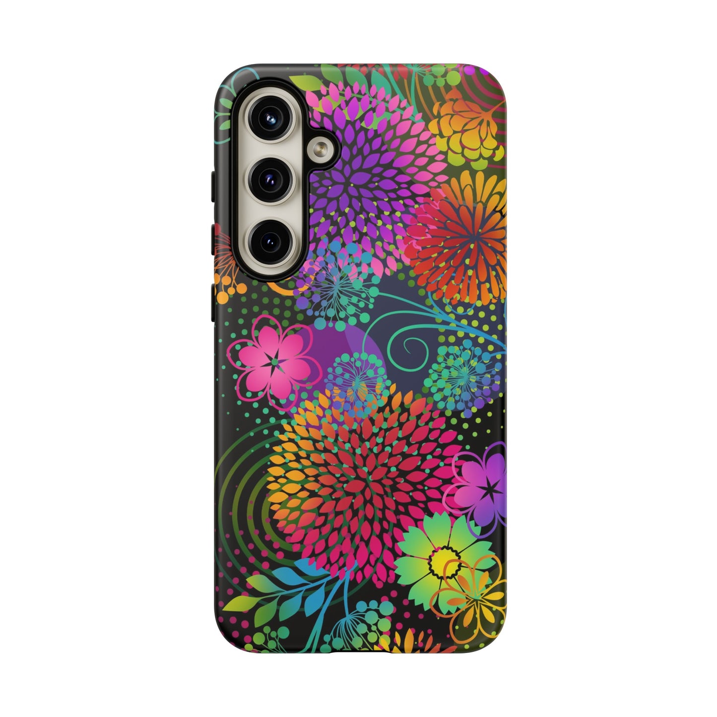 Samsung Galaxy Series Tough Case-Phone Case:  Unusual Garden [Flower Border]