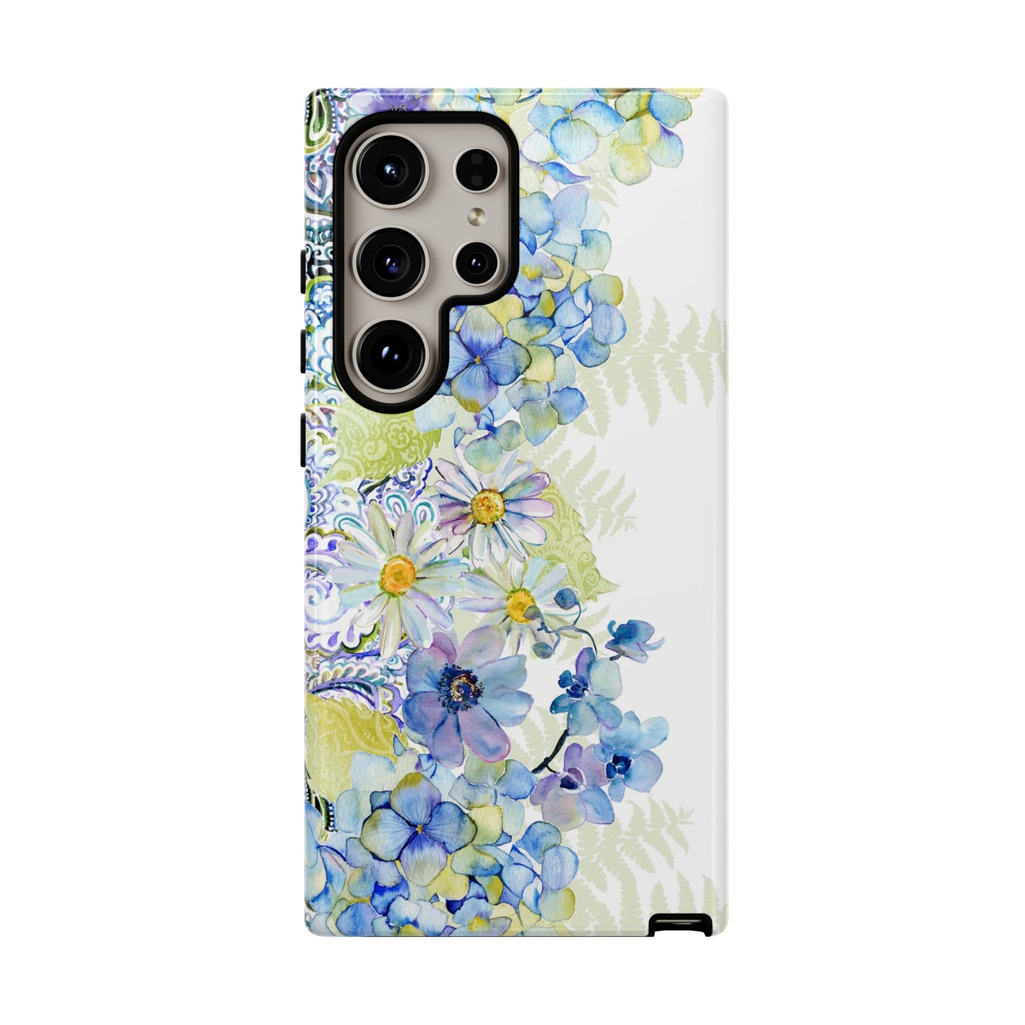 Samsung Galaxy Series Tough Case-Phone Case:  Leah [Flower Border]