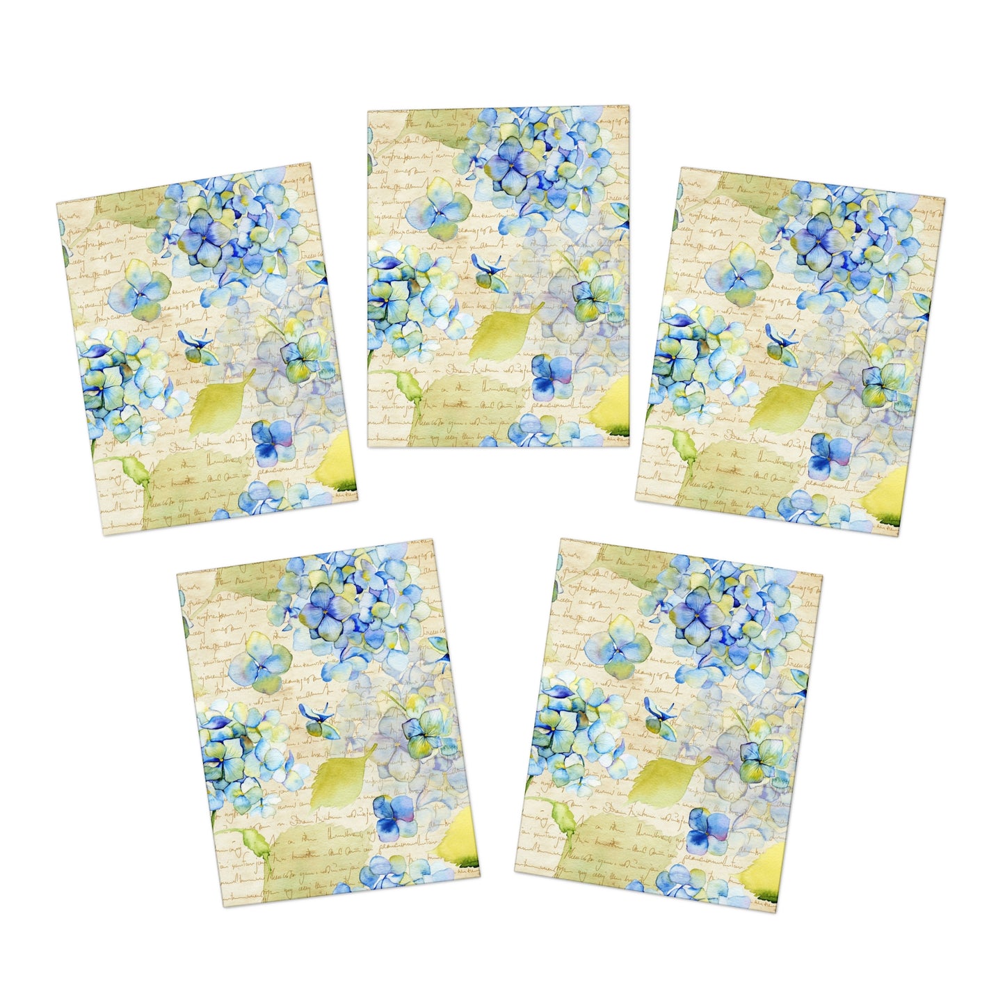 Note Cards (Blank Inside):  Leah - Script - Set of 5