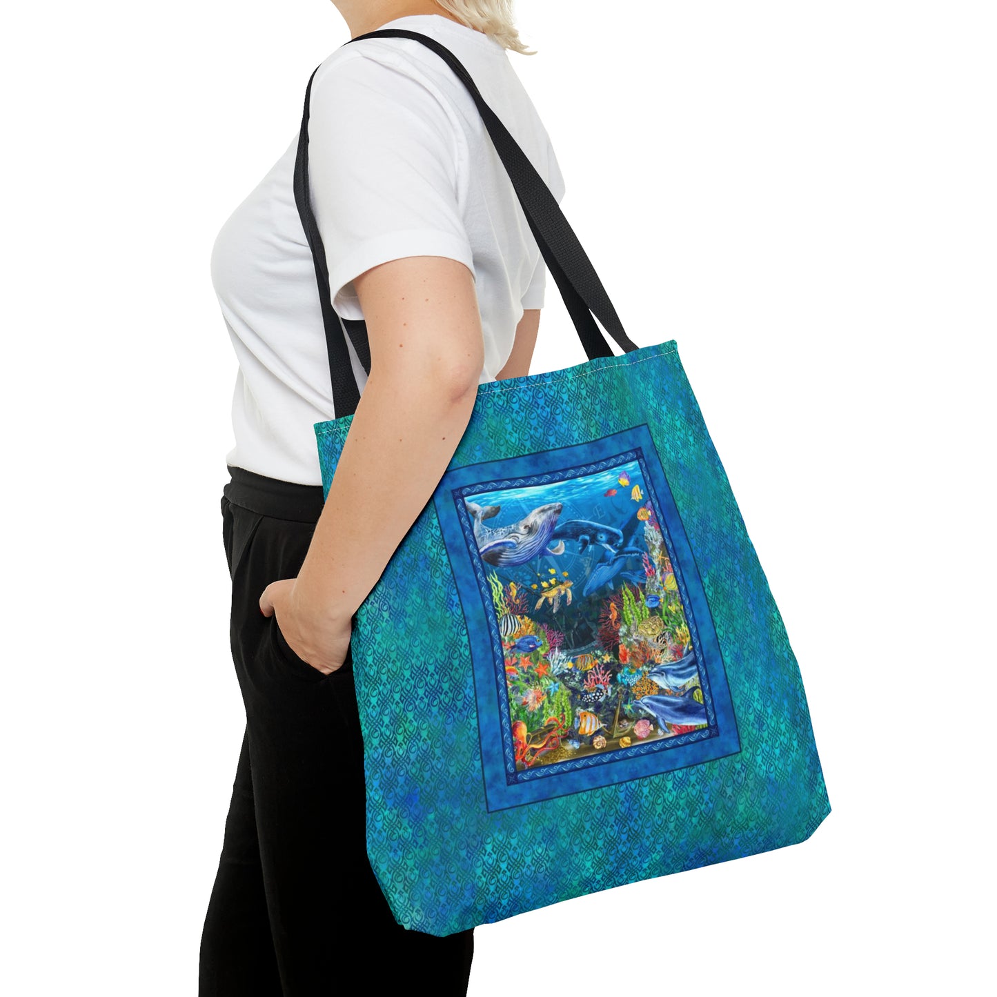 Tote Bag:  large-18x18;  "Calypso" [Sea Life Panel]
