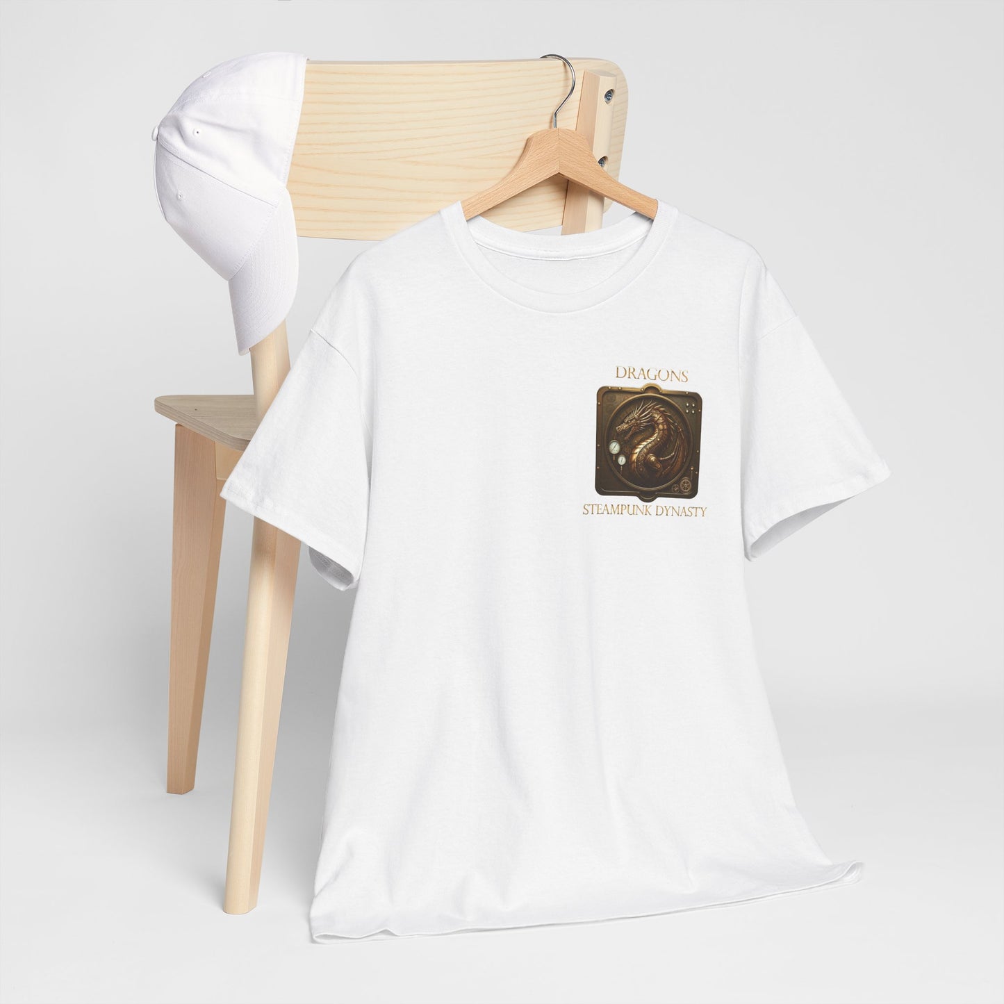 Dragon Crest T‑Shirt — Steampunk Dragon Fantasy Graphic Tee