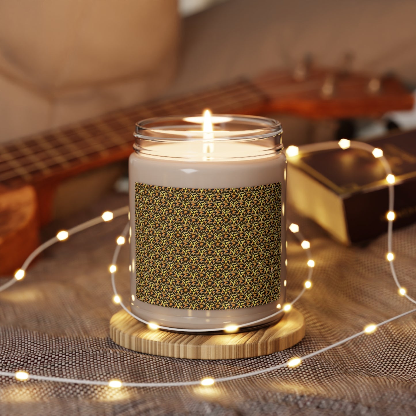 Scented Soy Candle($18.65) - Celestial [Black/Gold Scallops]