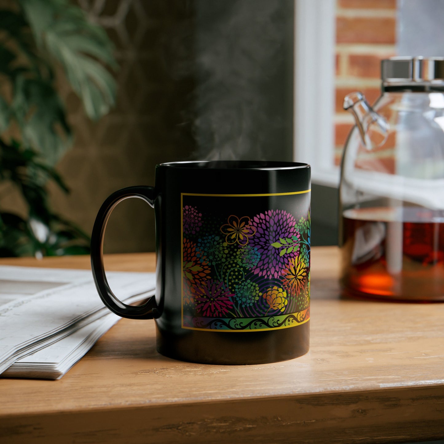 Ceramic Mug (11oz.):  Unusual Gardens [Flower Border]