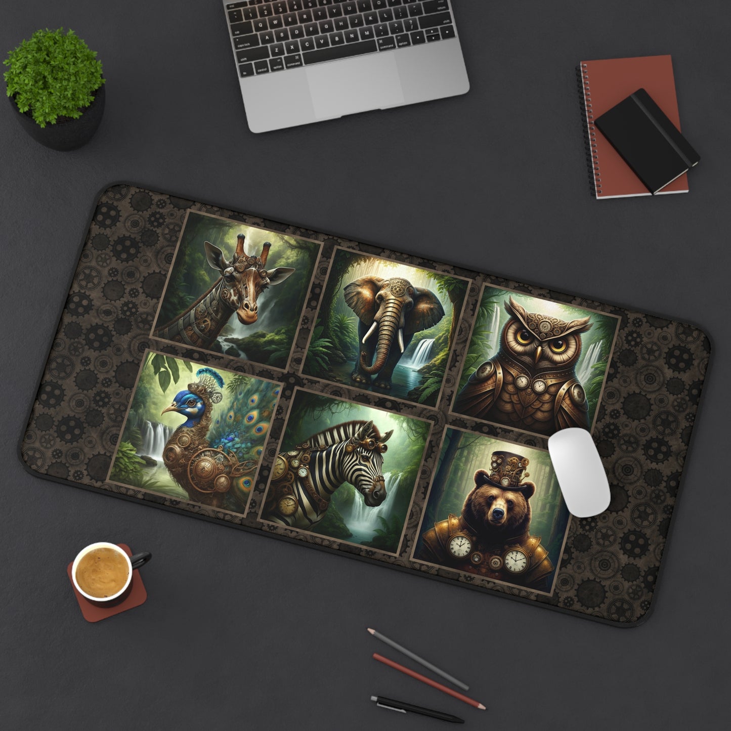 Desk Mat (23x13):  STEAMPUNK [Animals]