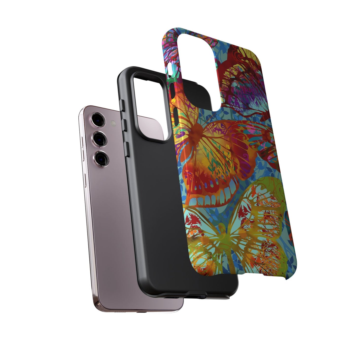 Samsung Galaxy S23 - Tough Phone Case: Dreamscapes [Green Butterflies]