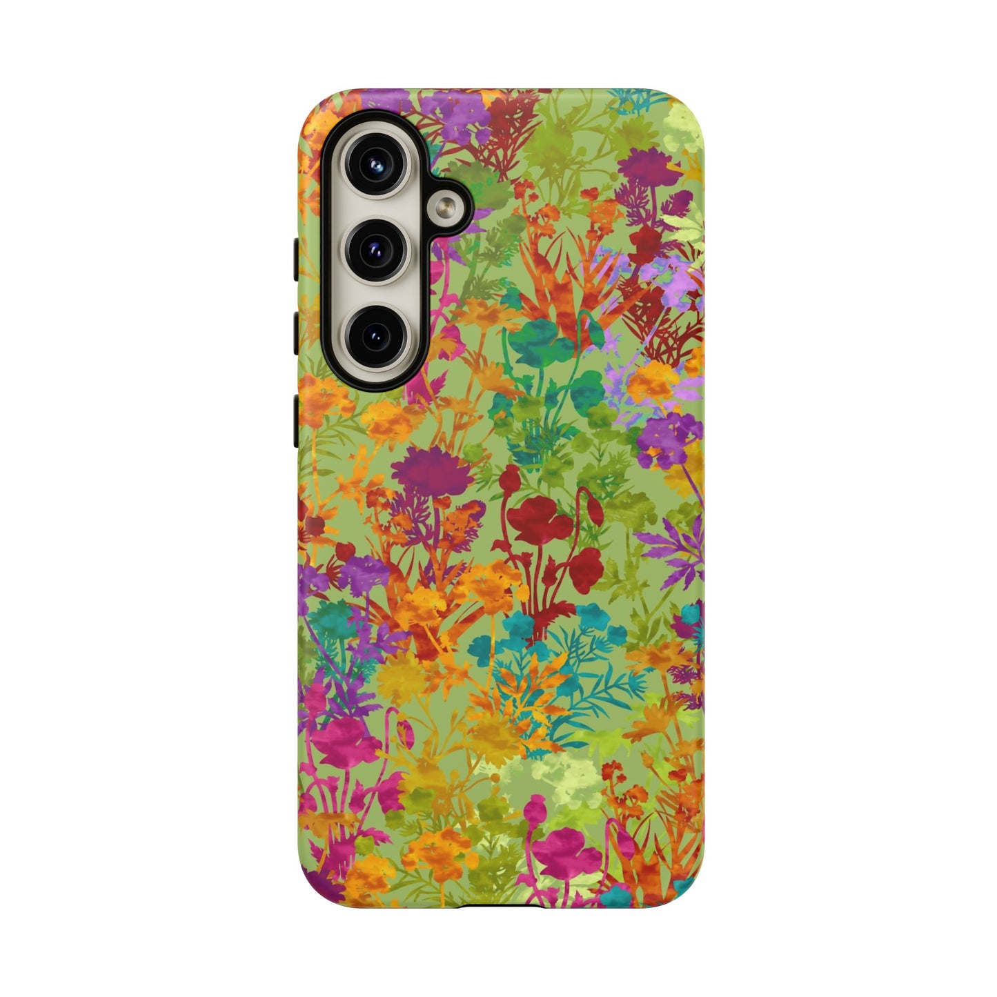 Samsung Galaxy Series Tough Case-Phone Case: Dreamscapes [Multi-Colored Flowers-Yellow]
