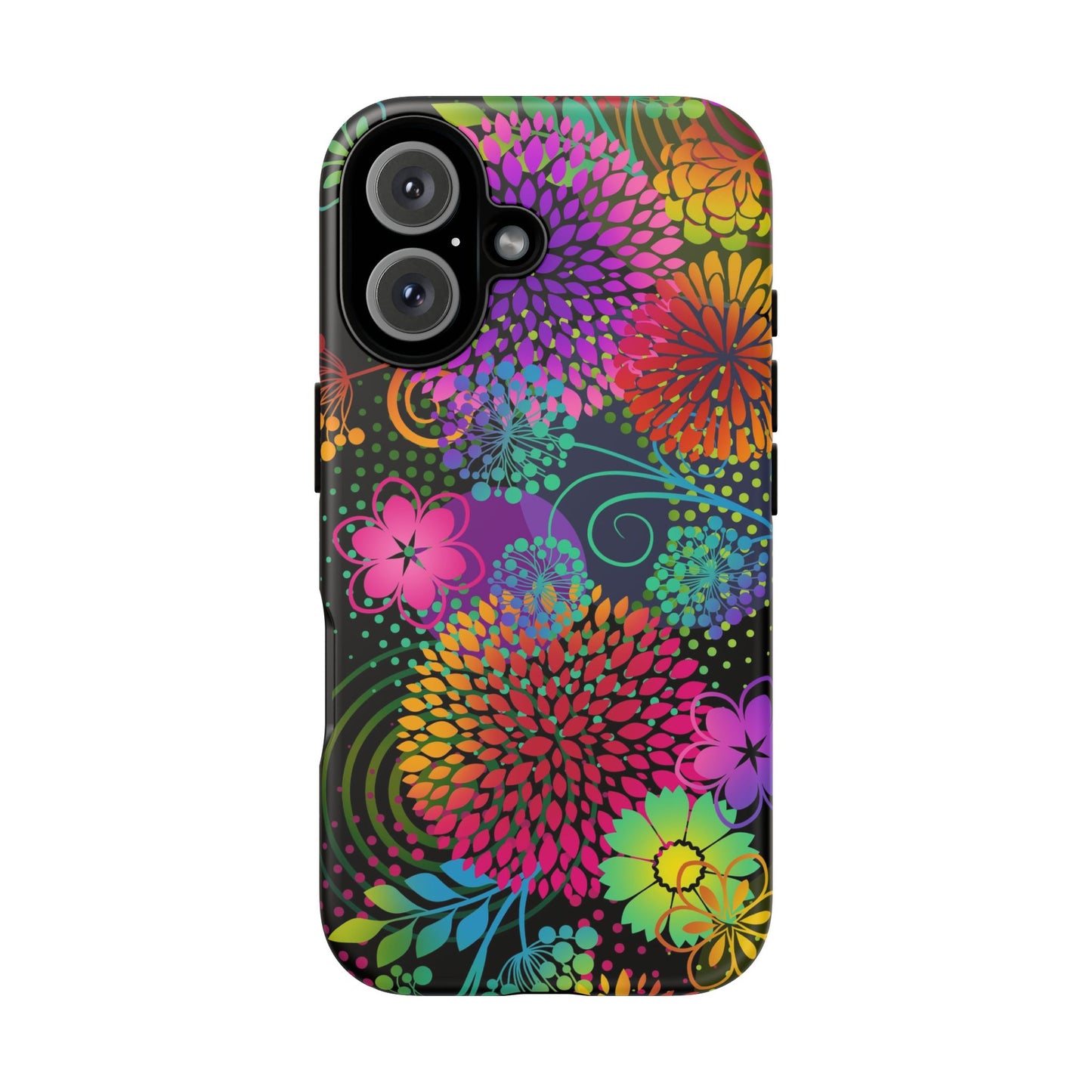 Apple I-Phone 16 (Series) Tough Case-Phone Case:  Unusual Garden [Bright Flowers]