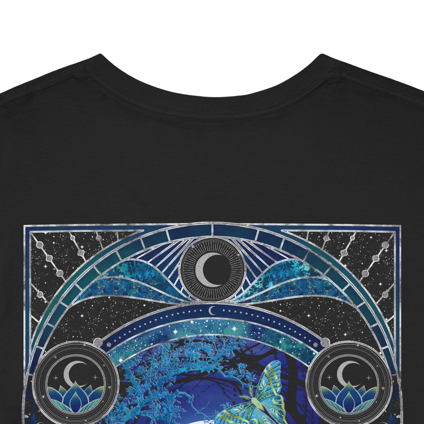 Moon Phase Earth Tee — Celestial Globe Graphic T-Shirt