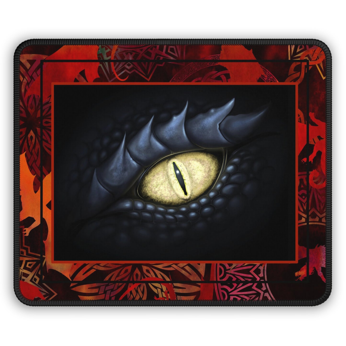 Mouse Pad-Gaming;  9x7 - "Dragons" [Red Tonal]