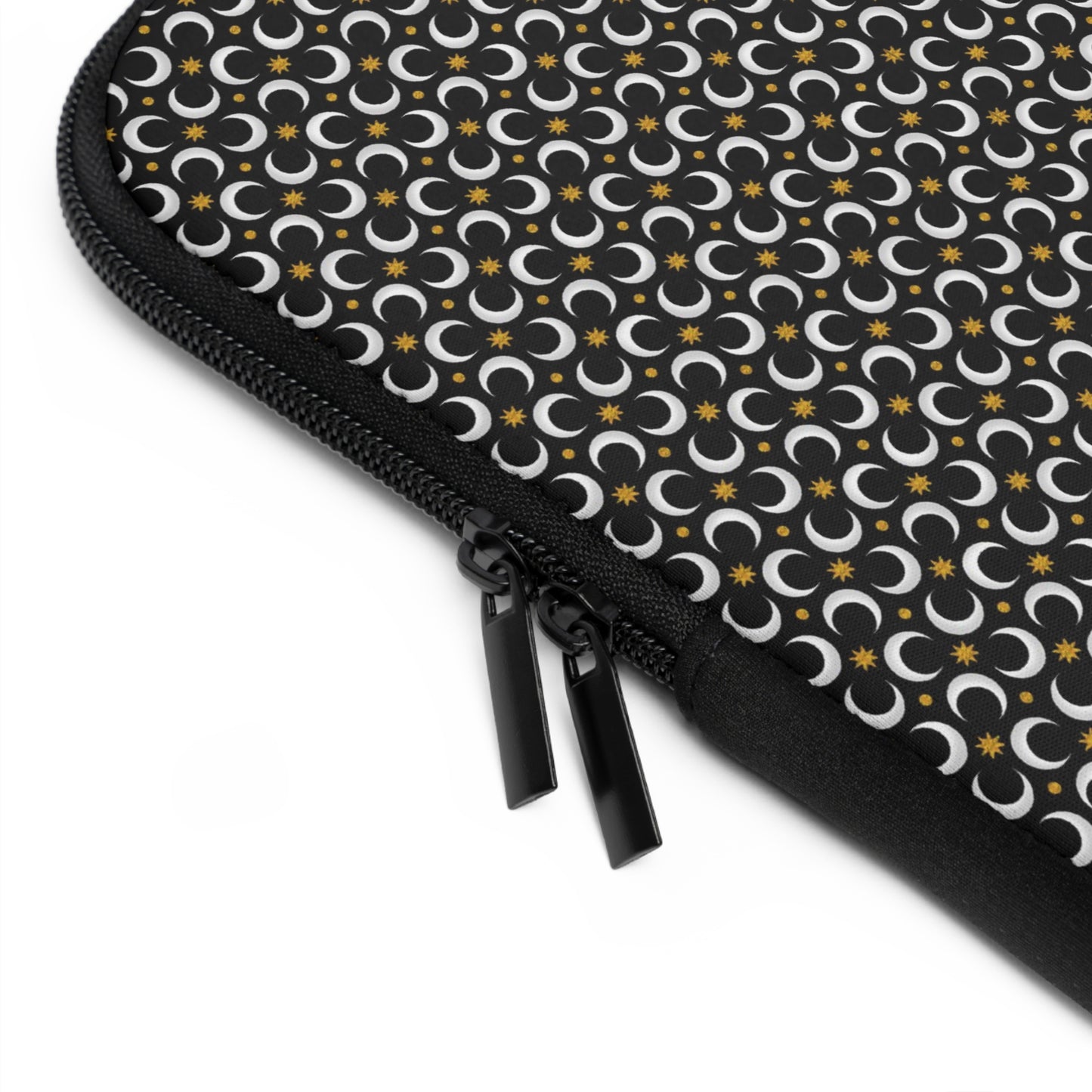 Laptop Sleeve:   Celstial [Black Moon and Gold Stars]