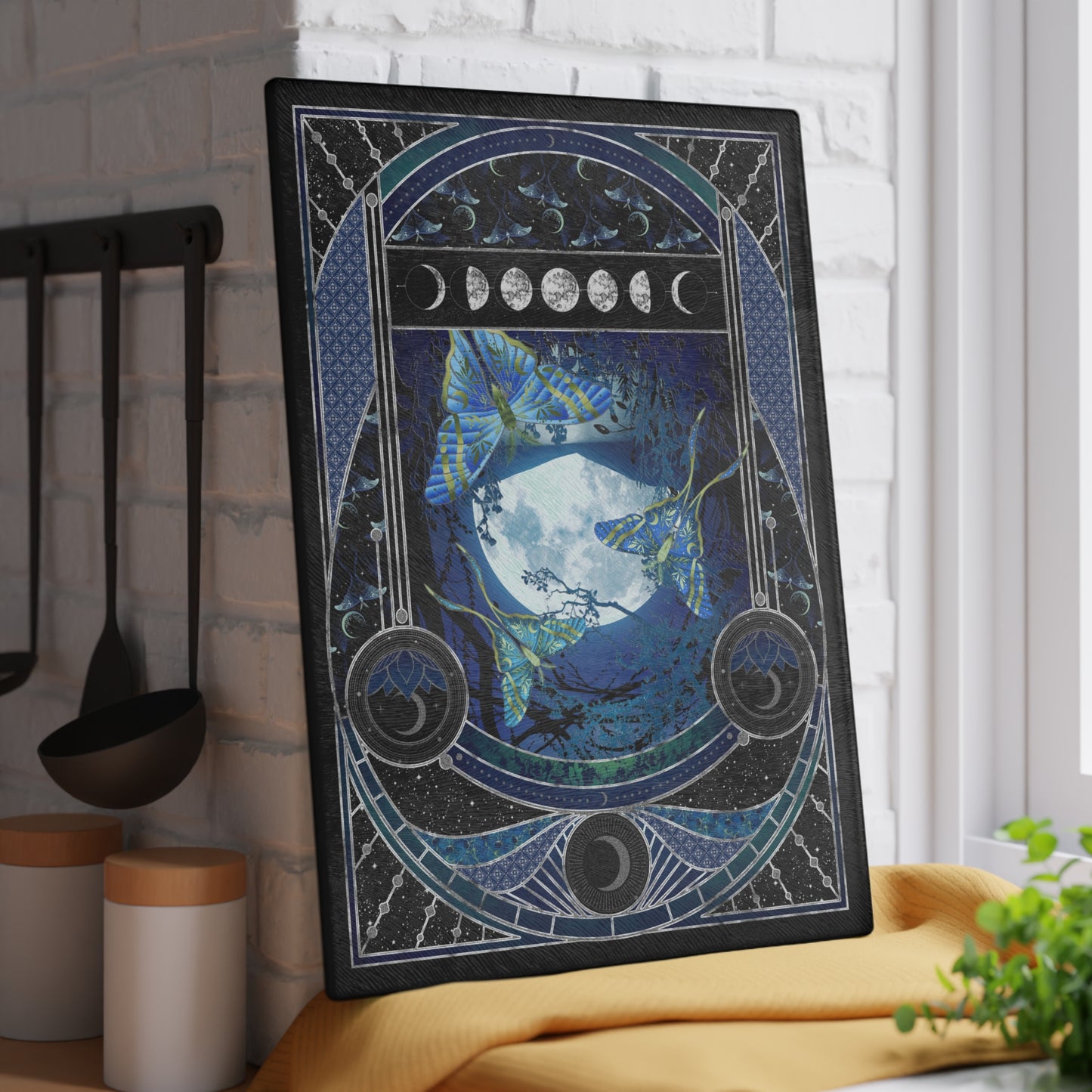 Glass Cutting Board (11"x15"):  La Luna [Panel]