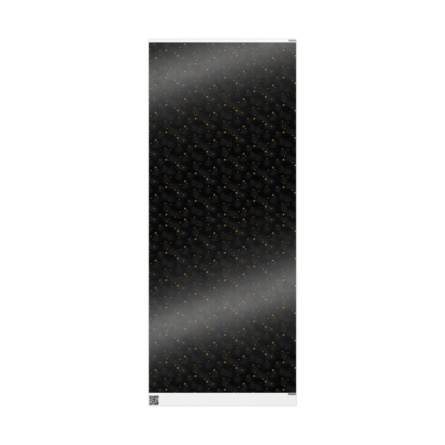 Wrapping Paper:  Celestial [Black Space-Gold Stars]