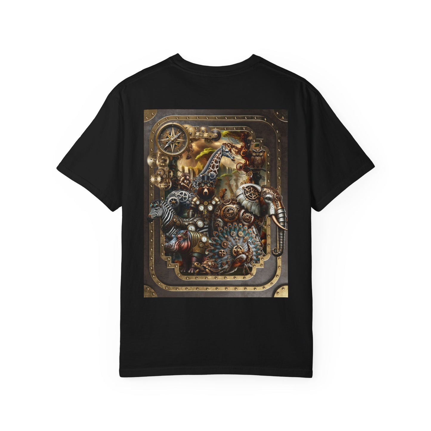 Unisex Heavy Cotton Tee:  "Steampunk Menagerie" [Animals]