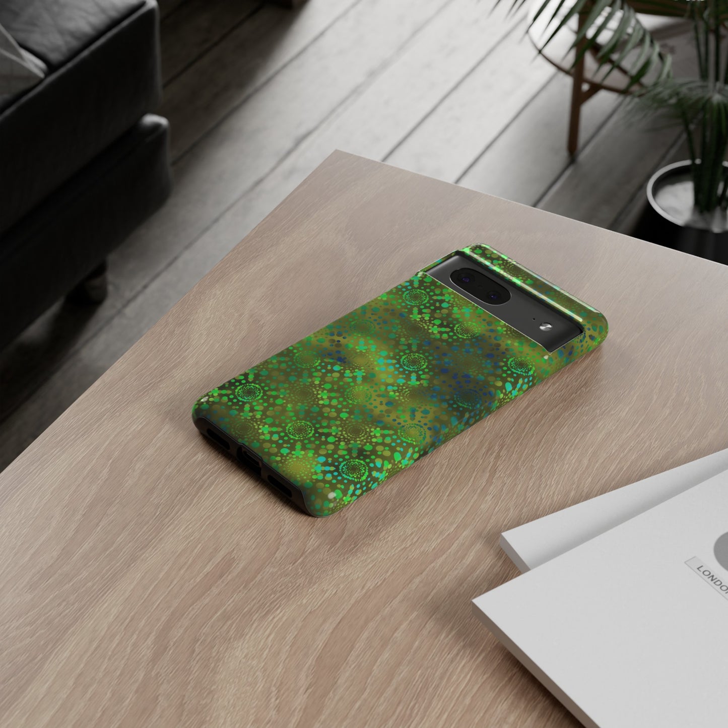 Google Pixel Tough Case-Phone Case: Dreamscapes [Green Kaleidoscope]
