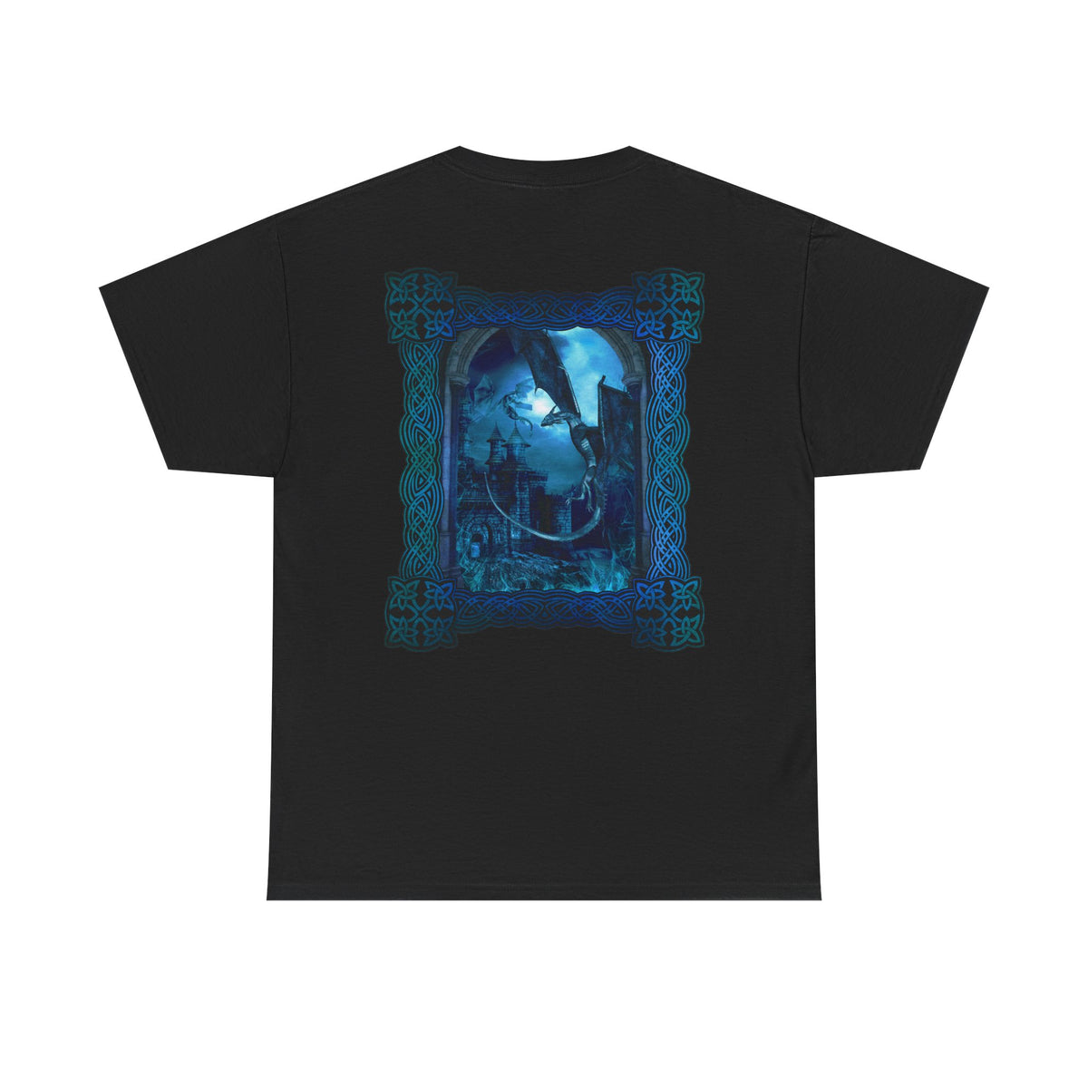 Cotton Tee-Shirt:  Dragons [Blue Fury]