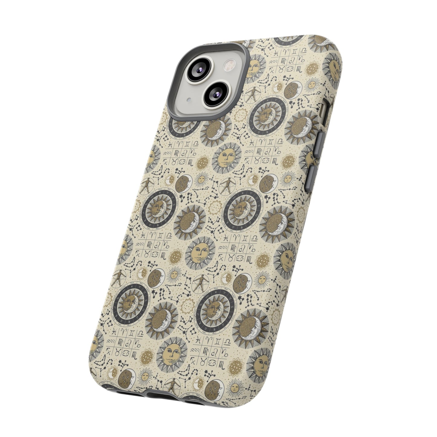 Apple I-Phone 14 (Series)-Tough Case-Phone Case: The Sun, The Moon, And The Stars [Zodiac Symbols]