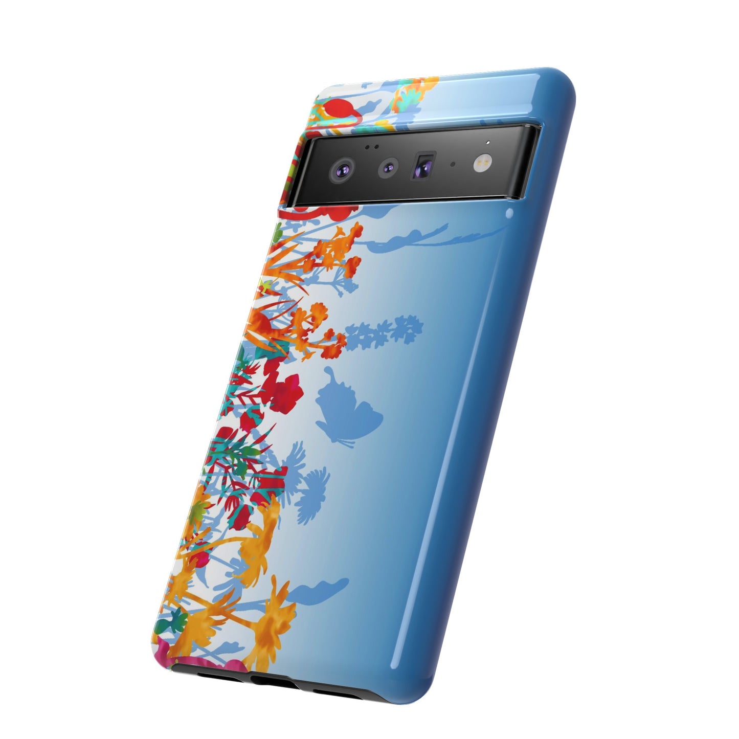 Android Google Pixel (Series) Tough Case-Phone Case:  Dreamscapes [Light Blue Border]