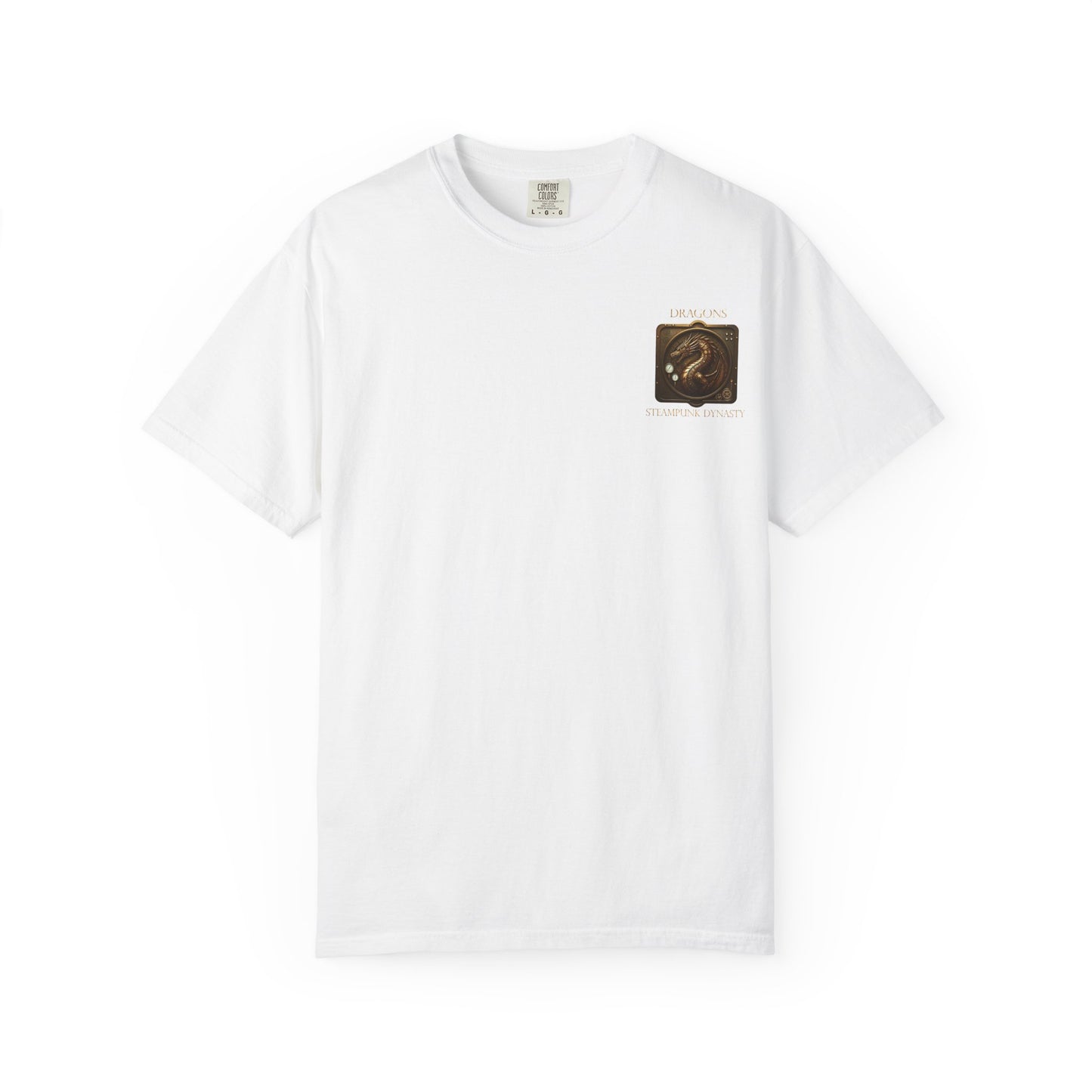 Unisex Heavy Cotton Tee:  "Steampunk Dynasty" [Steampunk Dragon]