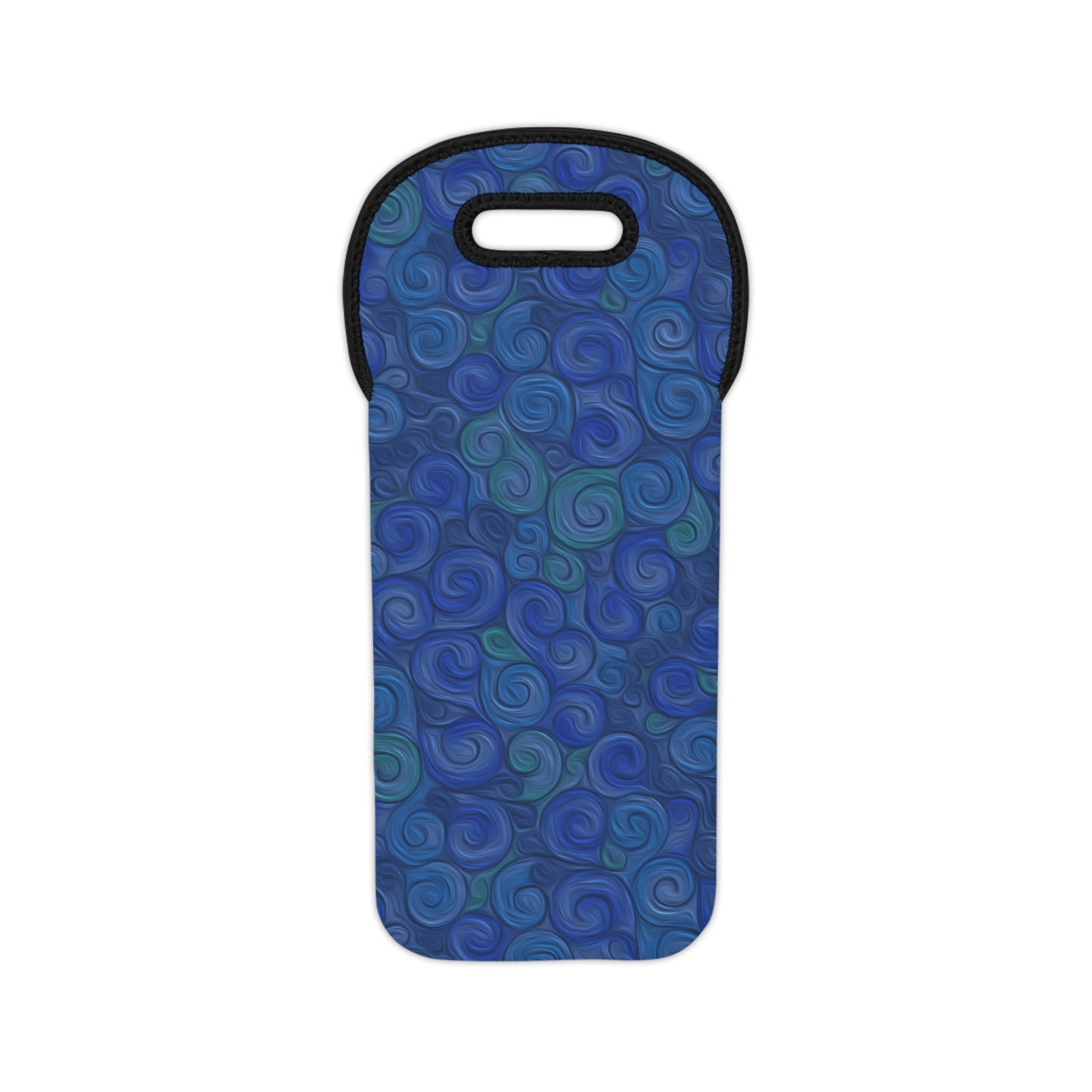 Colorful Wine Tote Bag:  Pastiche [Blue Paint]