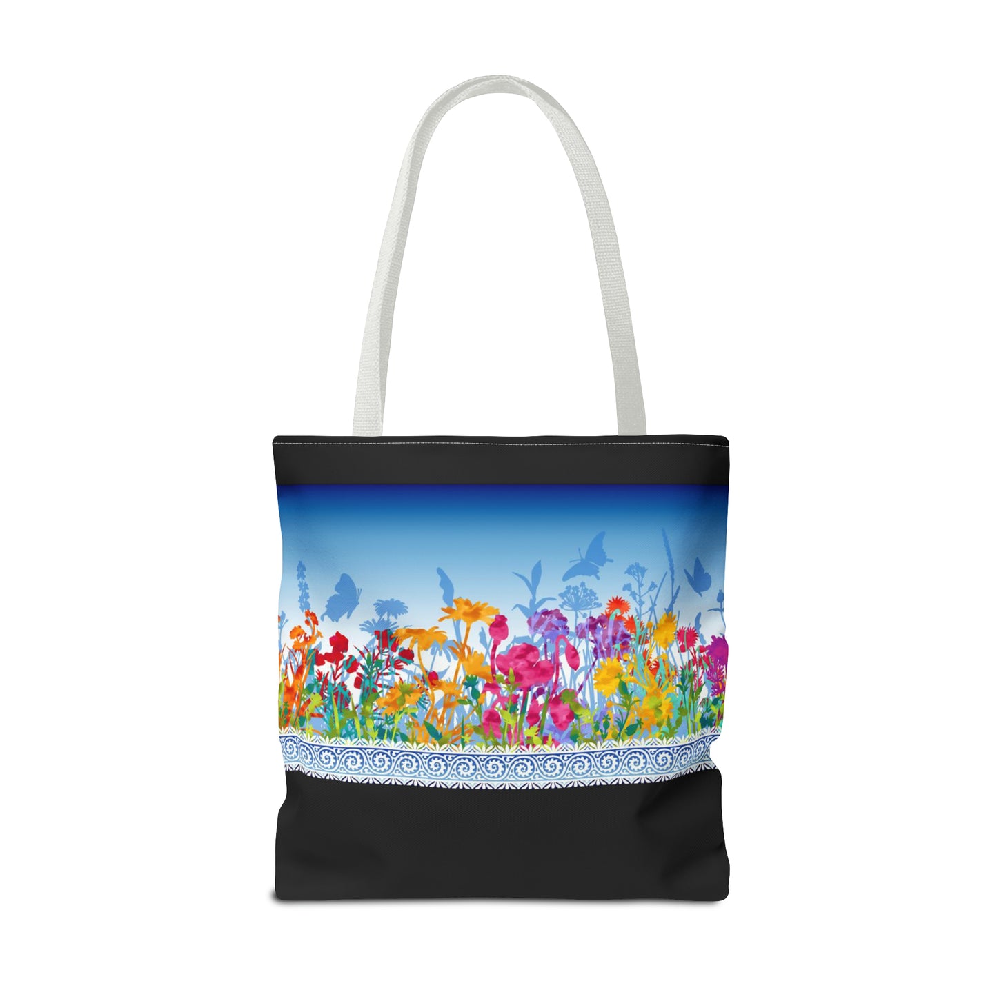 Tote Bag:  Large-18x18; Dreamscapes-Light Blue Border