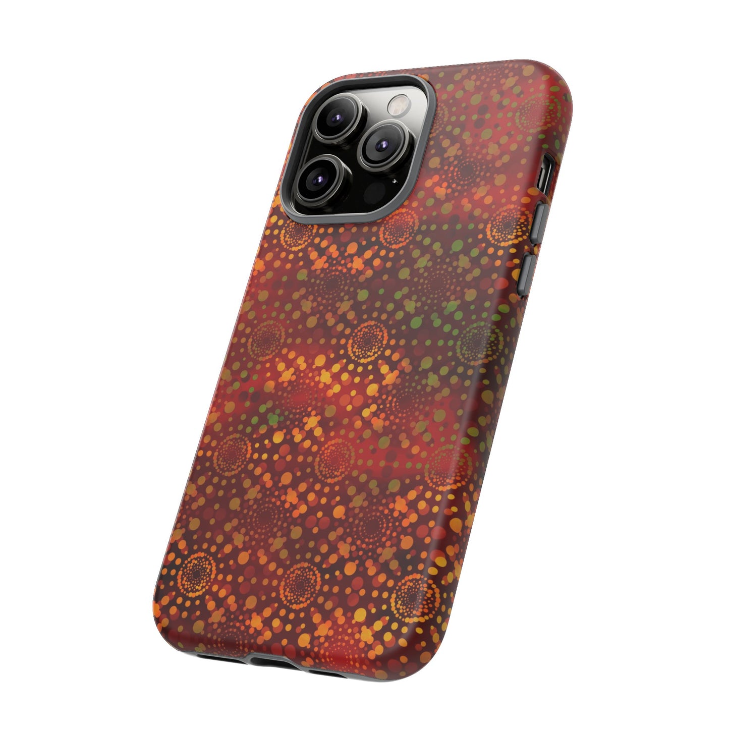 Apple I-Phone 14 (Series)-Tough Case-Phone Case:  Dreamscapes [Red Kaleidoscopes]