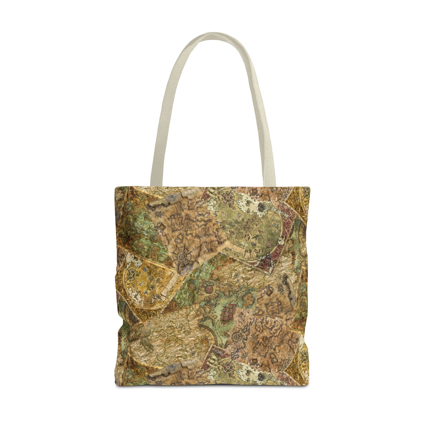 Tote Bag:  large-18x18;  "Legendary Journeys" [Maps-Panel]