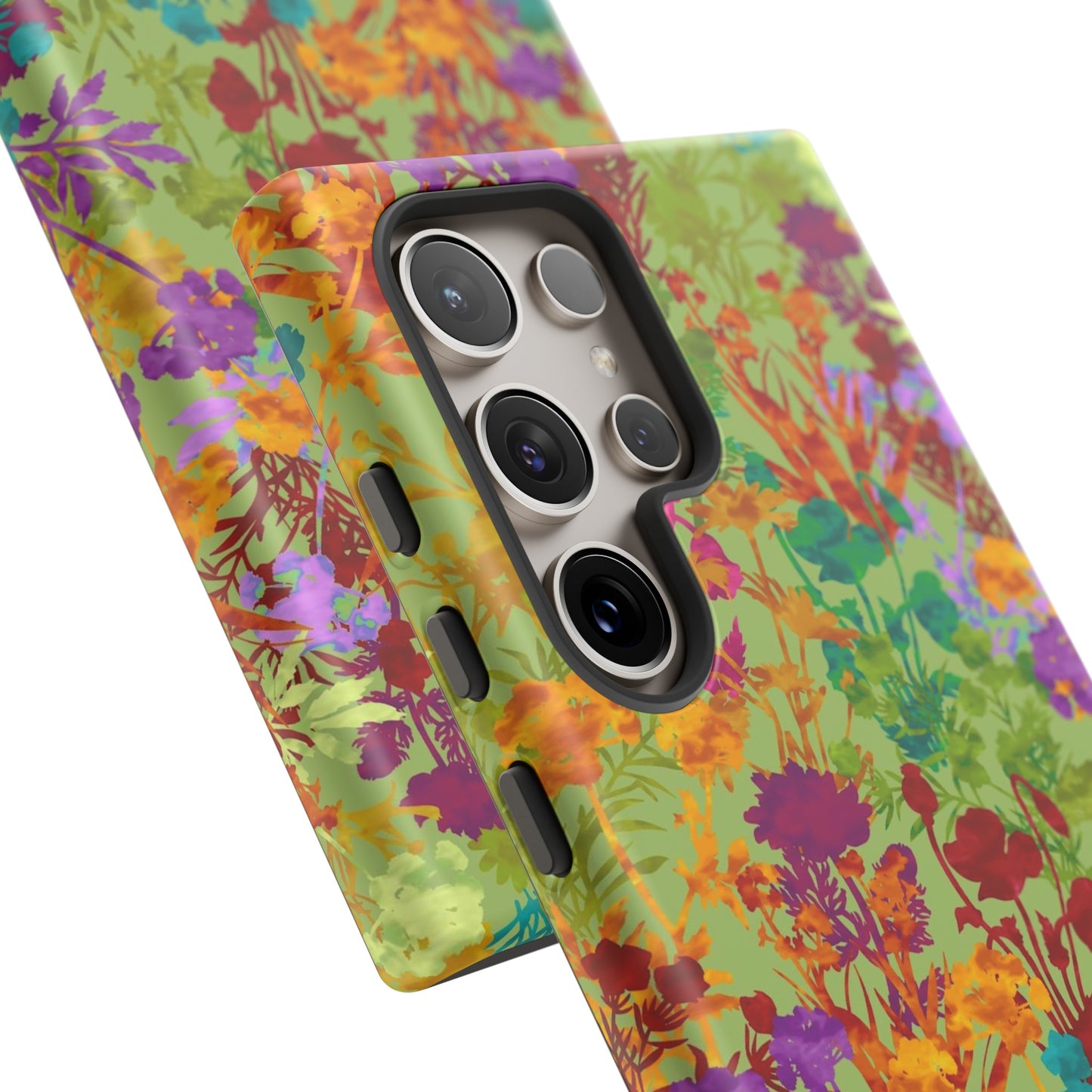 Samsung Galaxy Series Tough Case-Phone Case: Dreamscapes [Multi-Colored Flowers-Yellow]