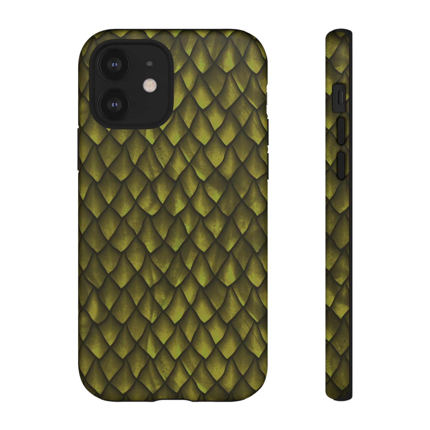 Apple I-Phone 12 (Series) Tough Case-Phone Case: Dragons [Green Scales]