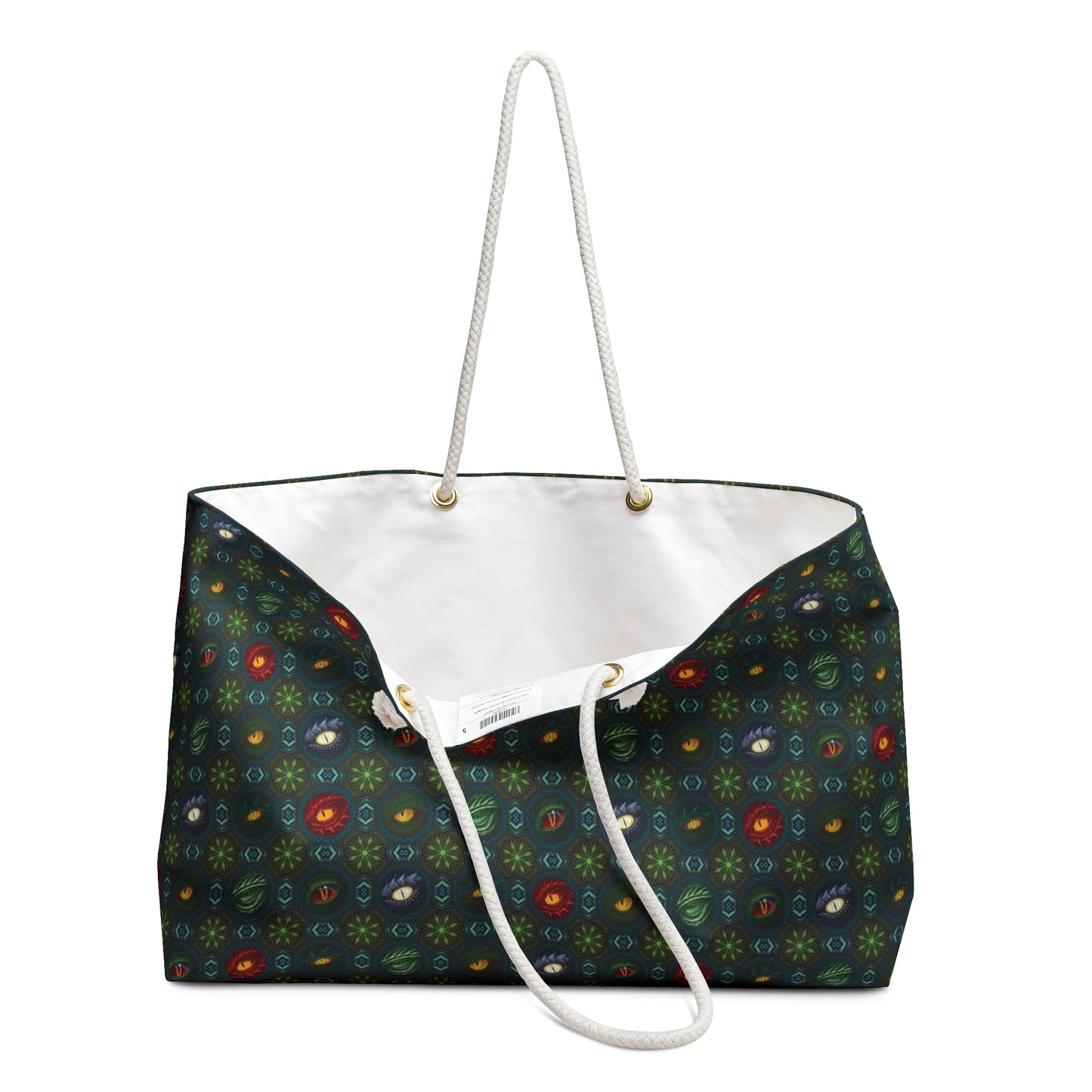 Weekender Tote Bag (Large):  Emerald Dragons [Dragon Eyes]
