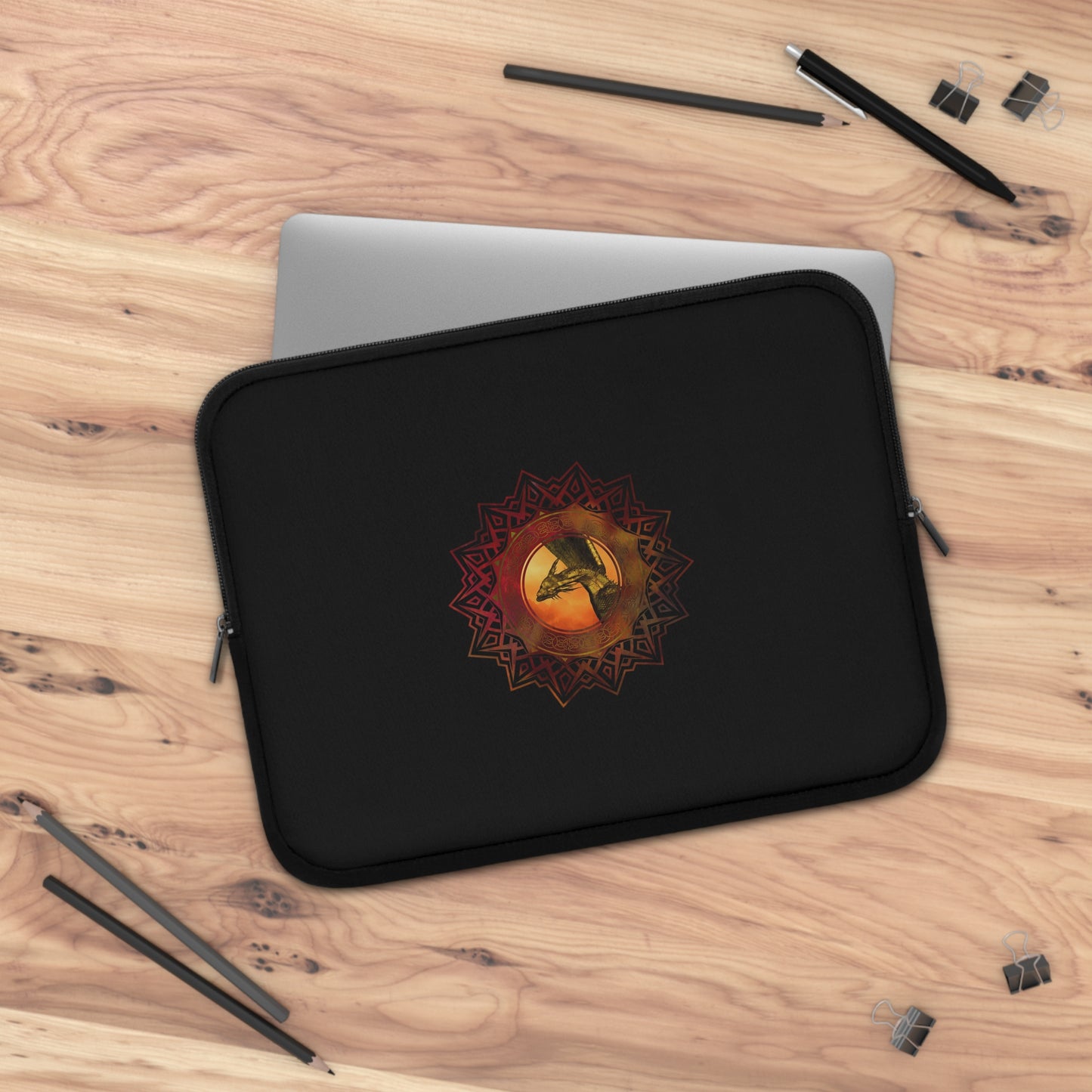 Mystic Mushroom Laptop Sleeve — Boho Fungi Mandala Protective Case
