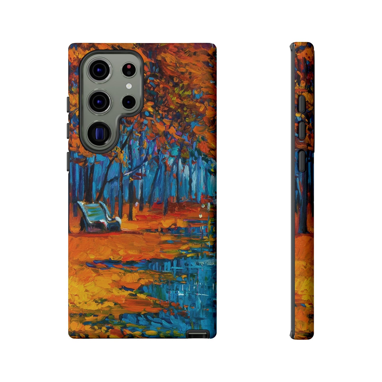 Samsung Galaxy S23 - Tough Case-Phone Case:  Year of Art [Fall Park Bench]