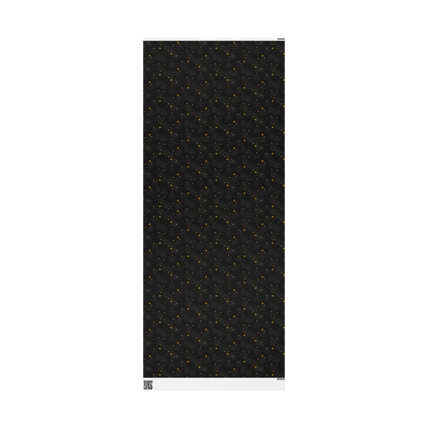 Wrapping Paper:  Celestial [Black Space-Gold Stars]