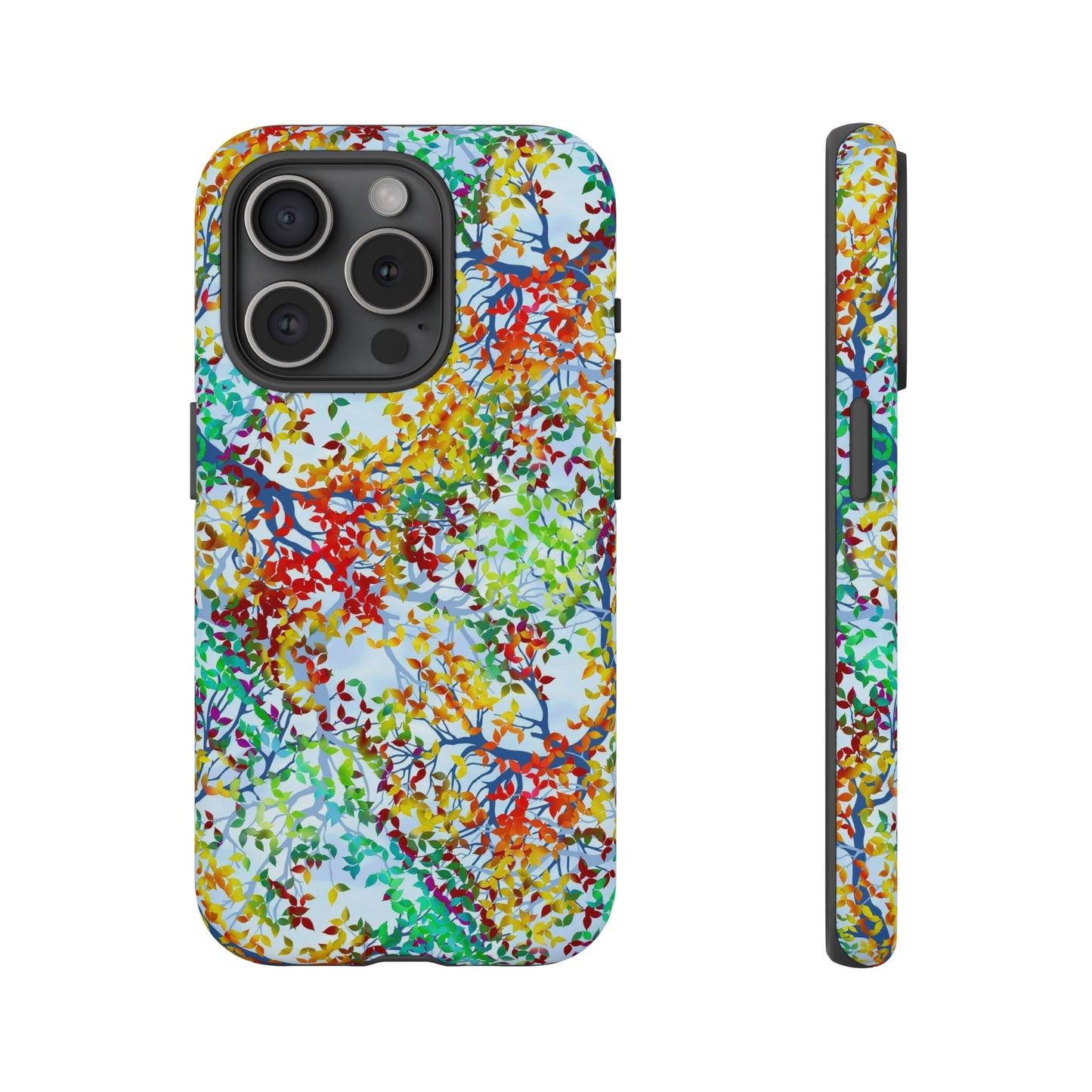 Apple I-Phone 15 (Series) Tough Case-Phone Case:  Dreamscapes [Light Fall Leaves]