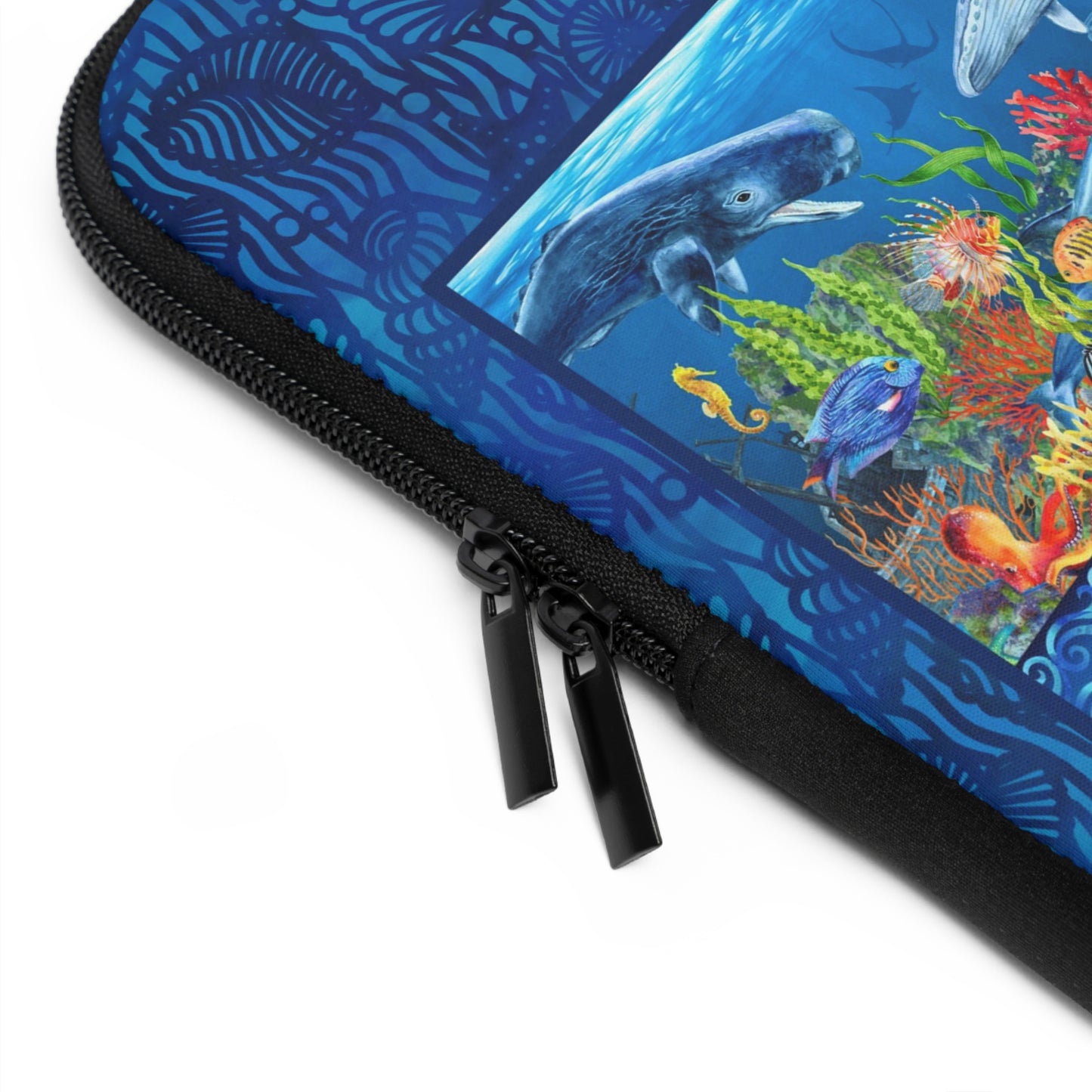 Laptop SleeveLaptop Sleeve:  [CALYPSO]:  Sea Life Panel-Shells Tonal