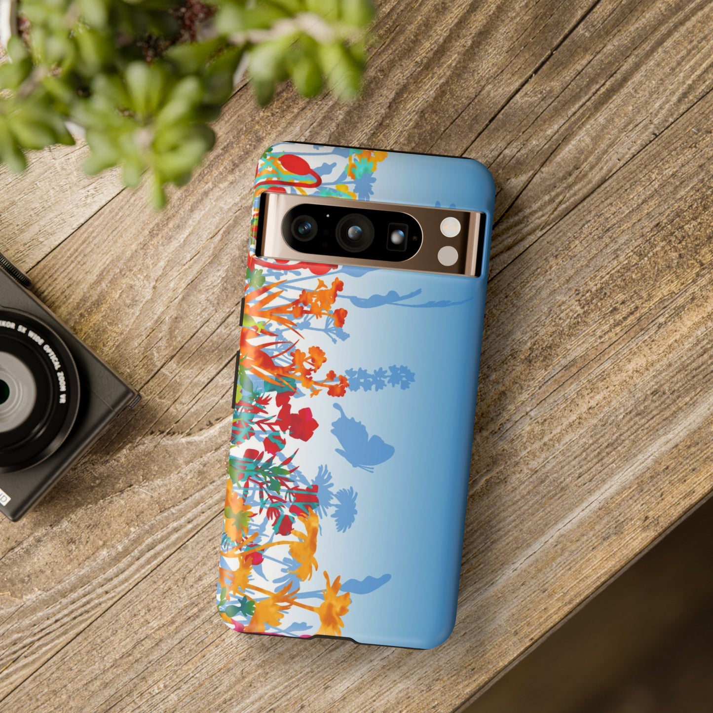 Android Google Pixel (Series) Tough Case-Phone Case:  Dreamscapes [Light Blue Border]