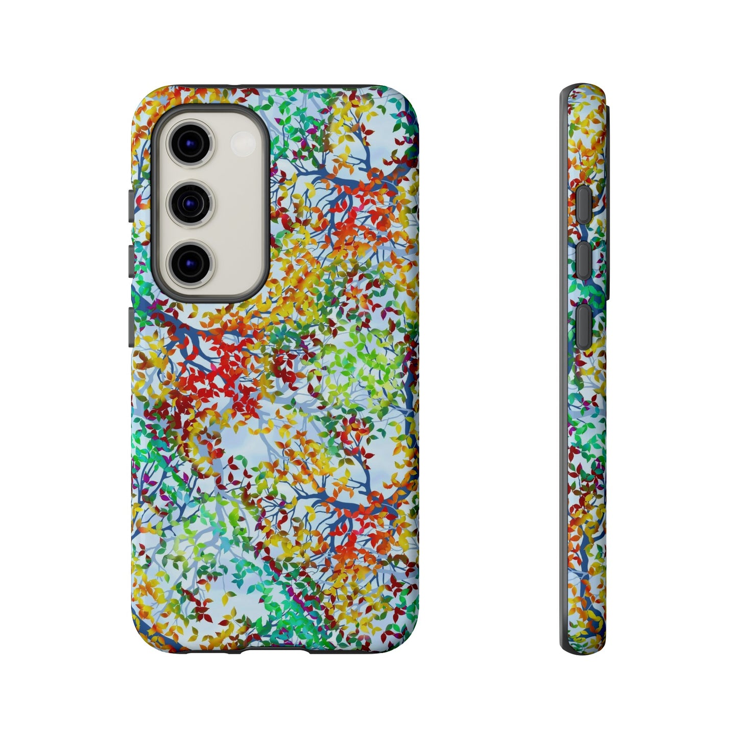 Samsung Galaxy Series Tough Case-Phone Case: Dreamscapes [Multi-Colored Leaves-Light]