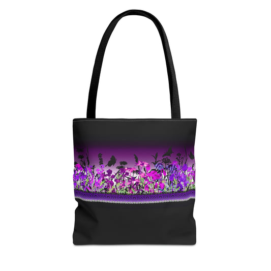 Tote Bag:  Large-18x18; Dreamscapes-Purple Border