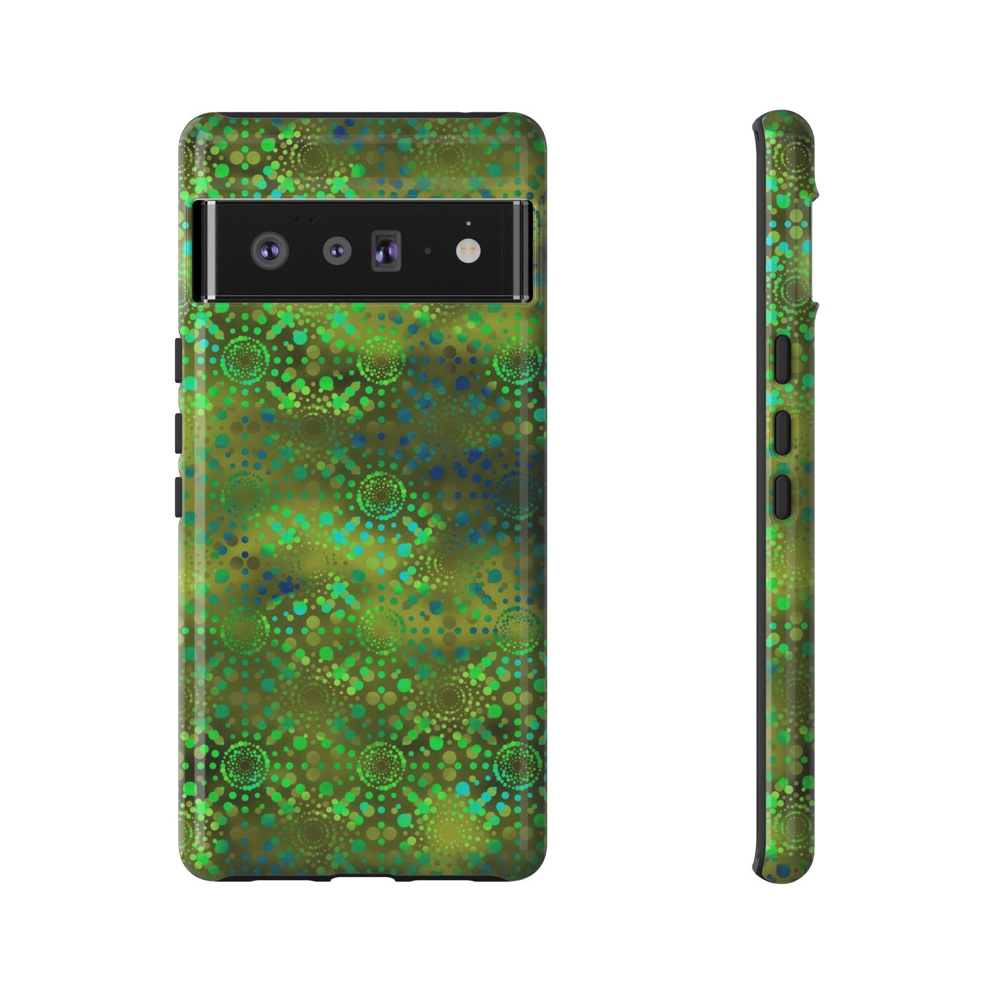 Google Pixel Tough Case-Phone Case: Dreamscapes [Green Kaleidoscope]