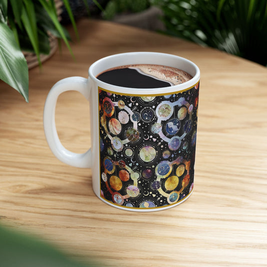 Ceramic Mug:  White; Cosmos
