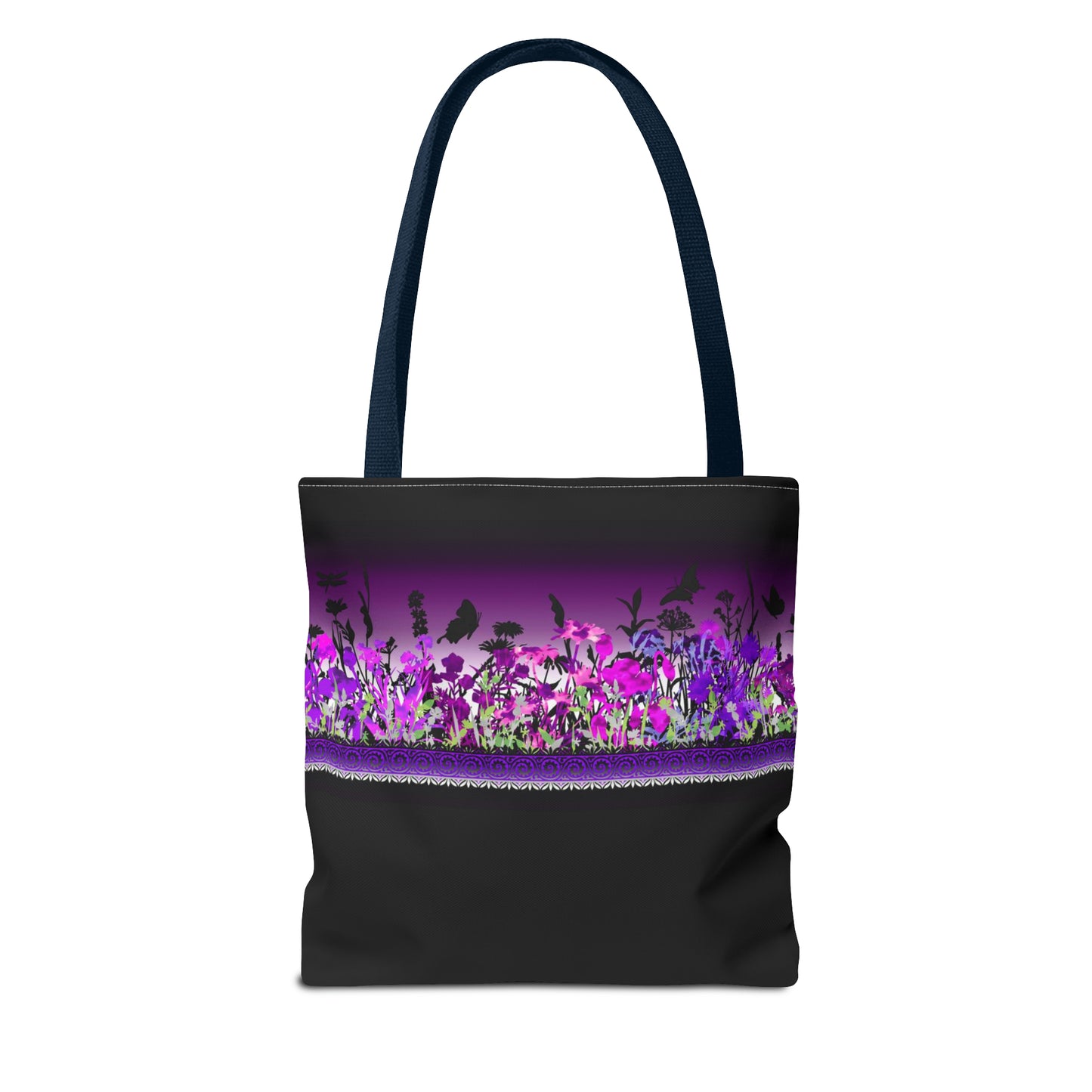 Tote Bag:  Large-18x18; Dreamscapes-Purple Border