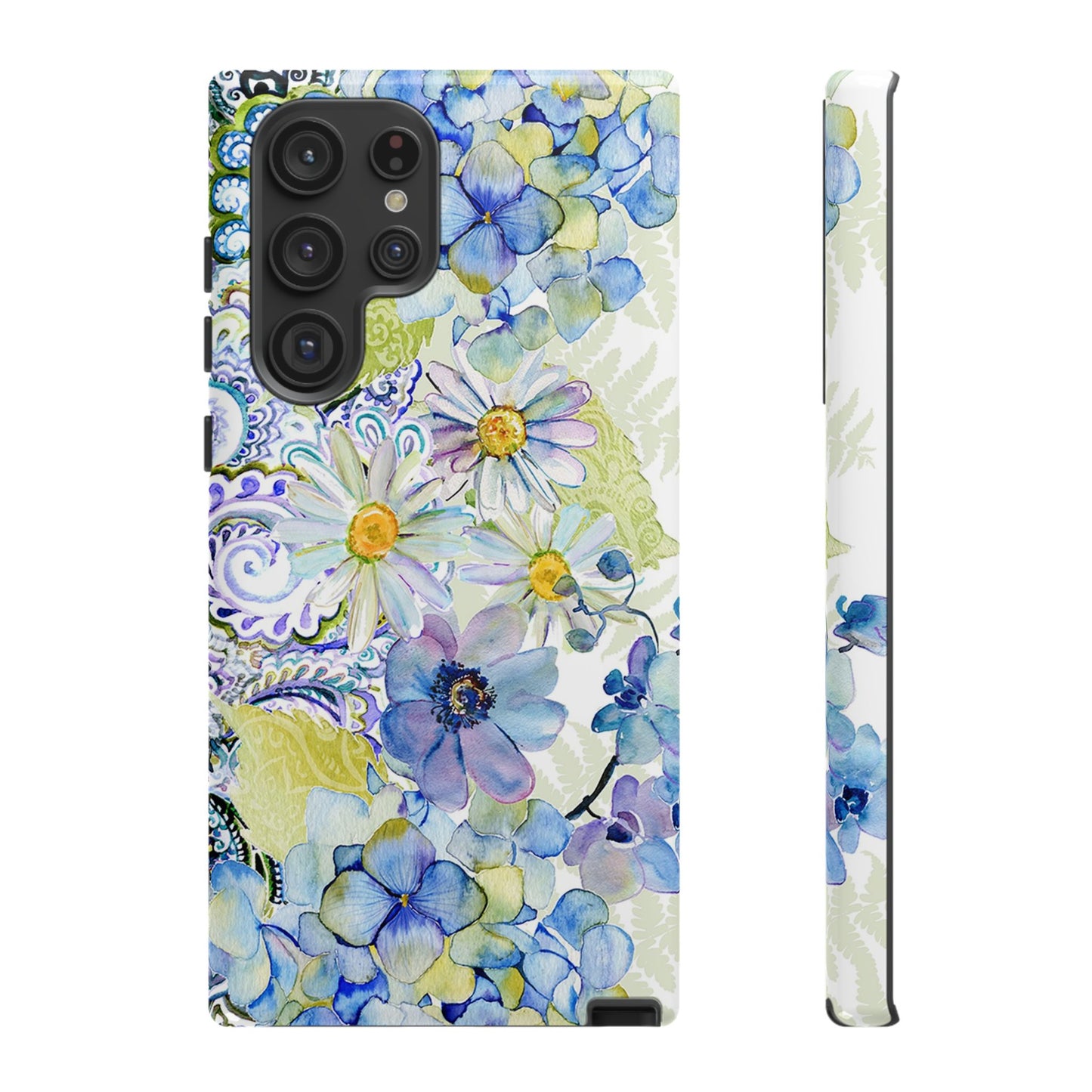 Samsung Galaxy S22 - Tough Case-Phone Case:  Leah [Blue Border]